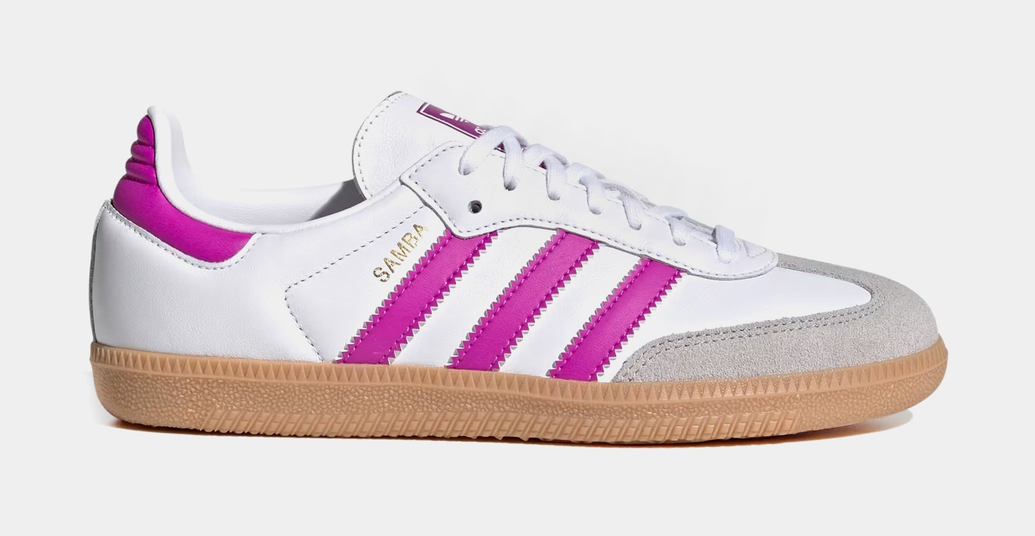 adidas Samba OG Shoes Kids - Kids - Cloud White / Purple Burst / Gum