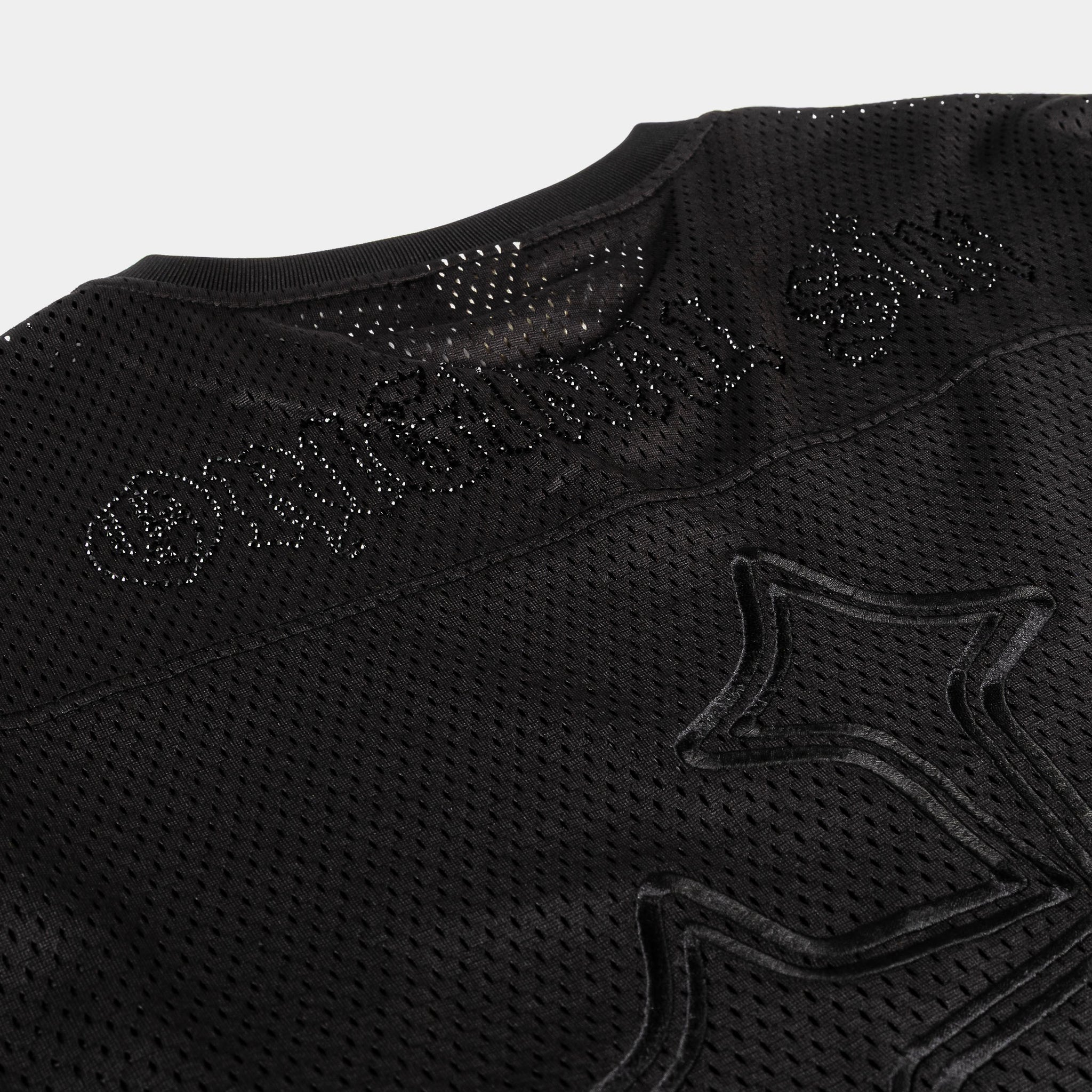 Original Sin Cross Rhinestone Mesh Mens Jersey Black OSMJ101 – Shoe Palace