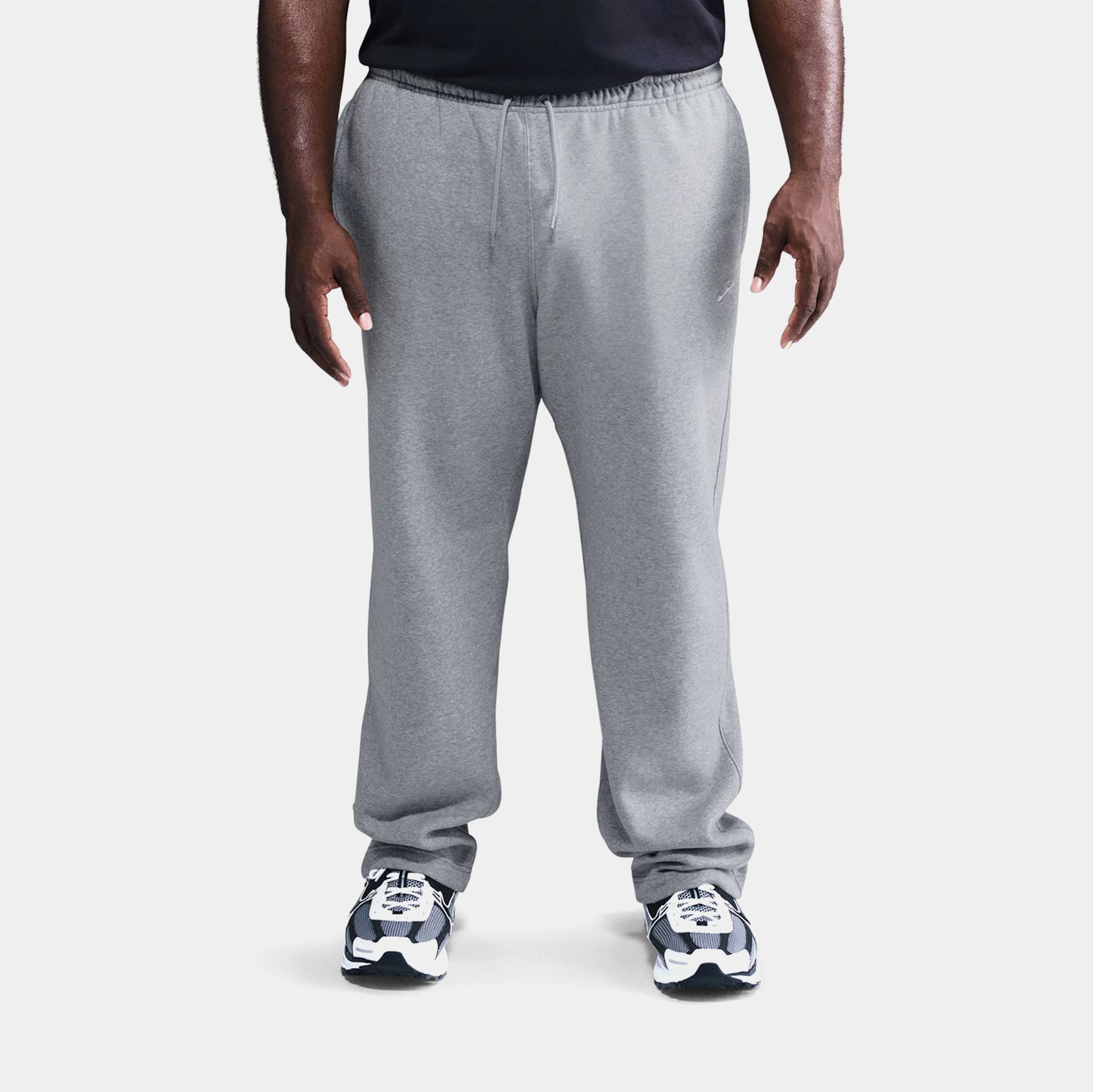nike mens open hem fleece club sweatpants