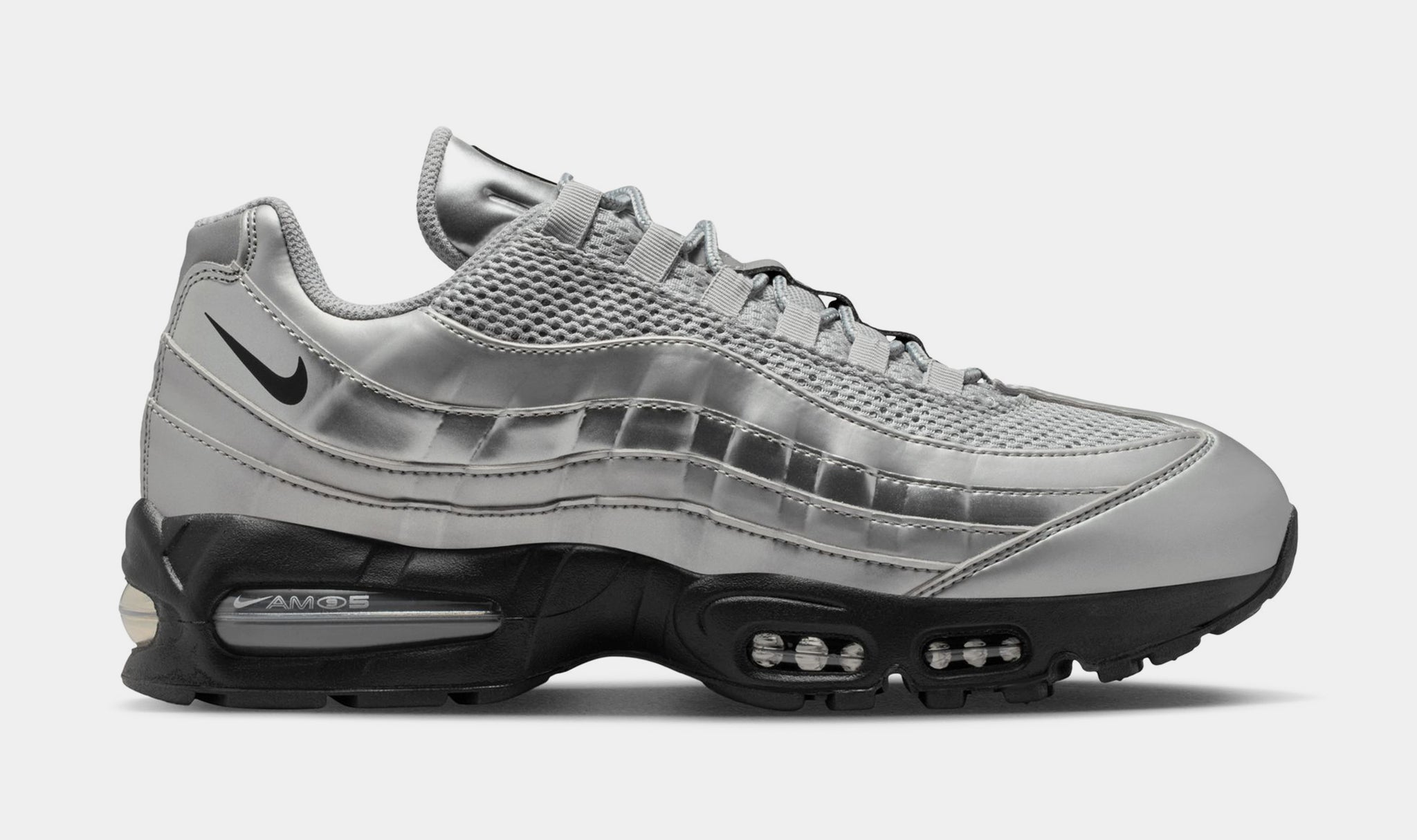Nike Air Max 95 Big Bubble Mens Running Shoes Metallic Silver 