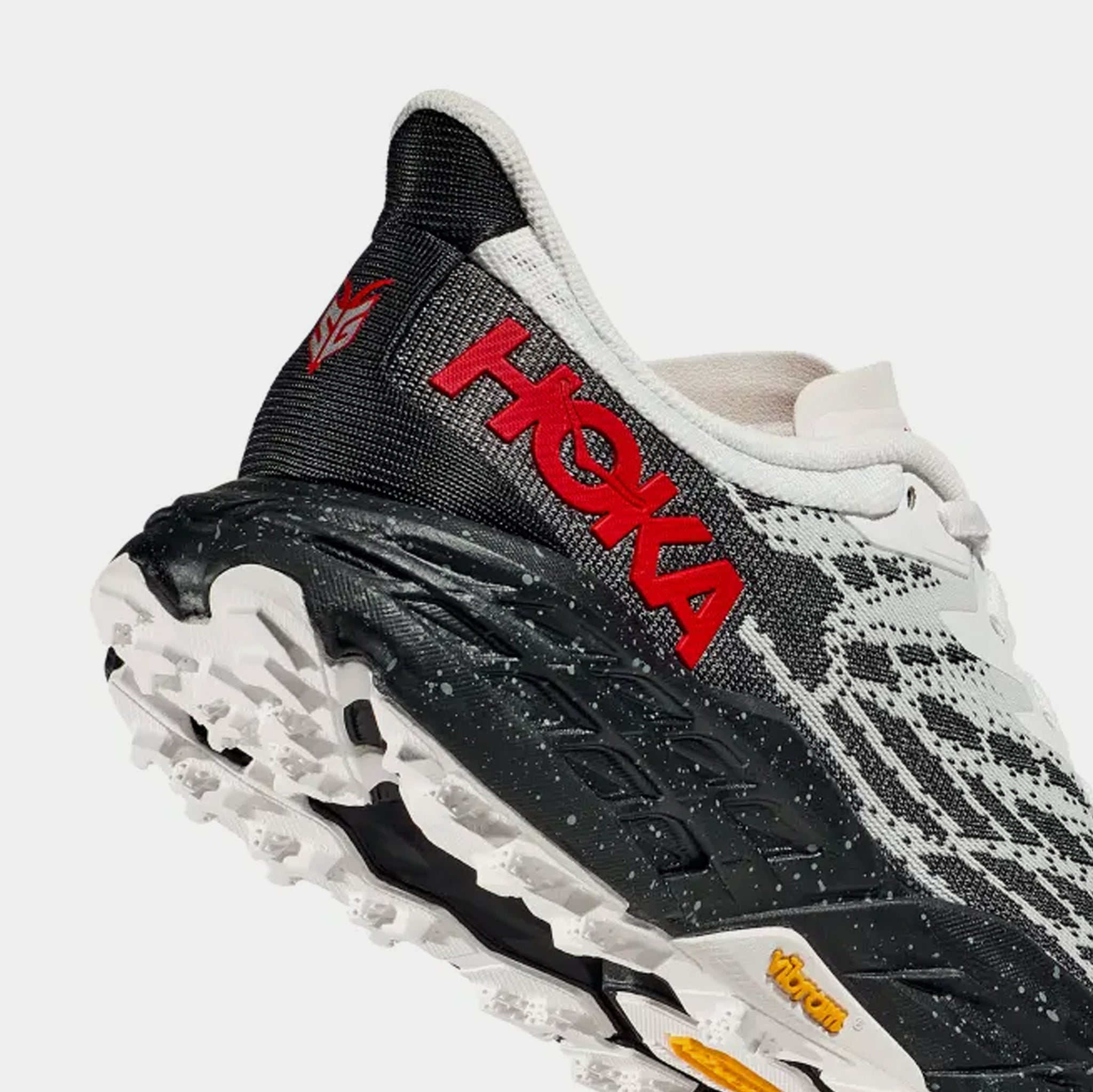Hoka Speedgoat 5 Mens Running Shoes Black Red Grey 1123157 