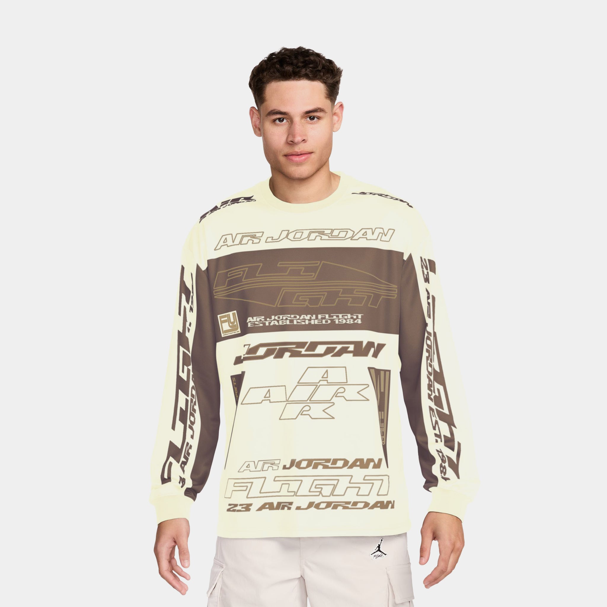 Jordan MVP Printed Mens Long Sleeve Shirt Tan FV7239-133 – Shoe Palace