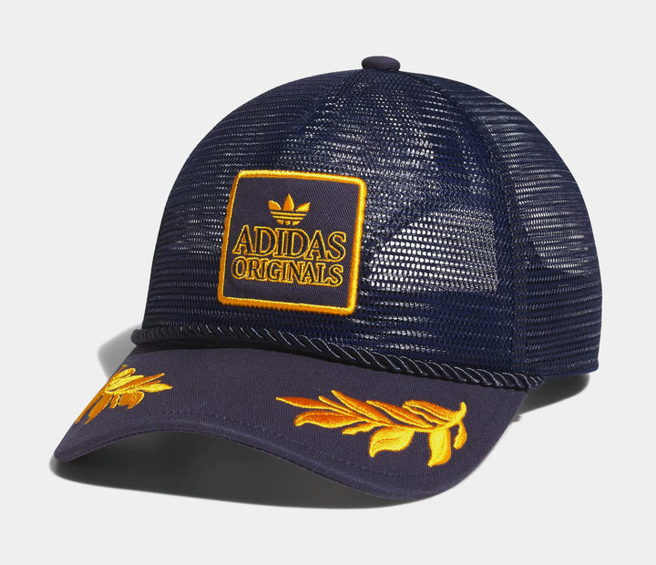 adidas Major Mesh Trucker Mens Hat White Navy JK5445 – Shoe Palace