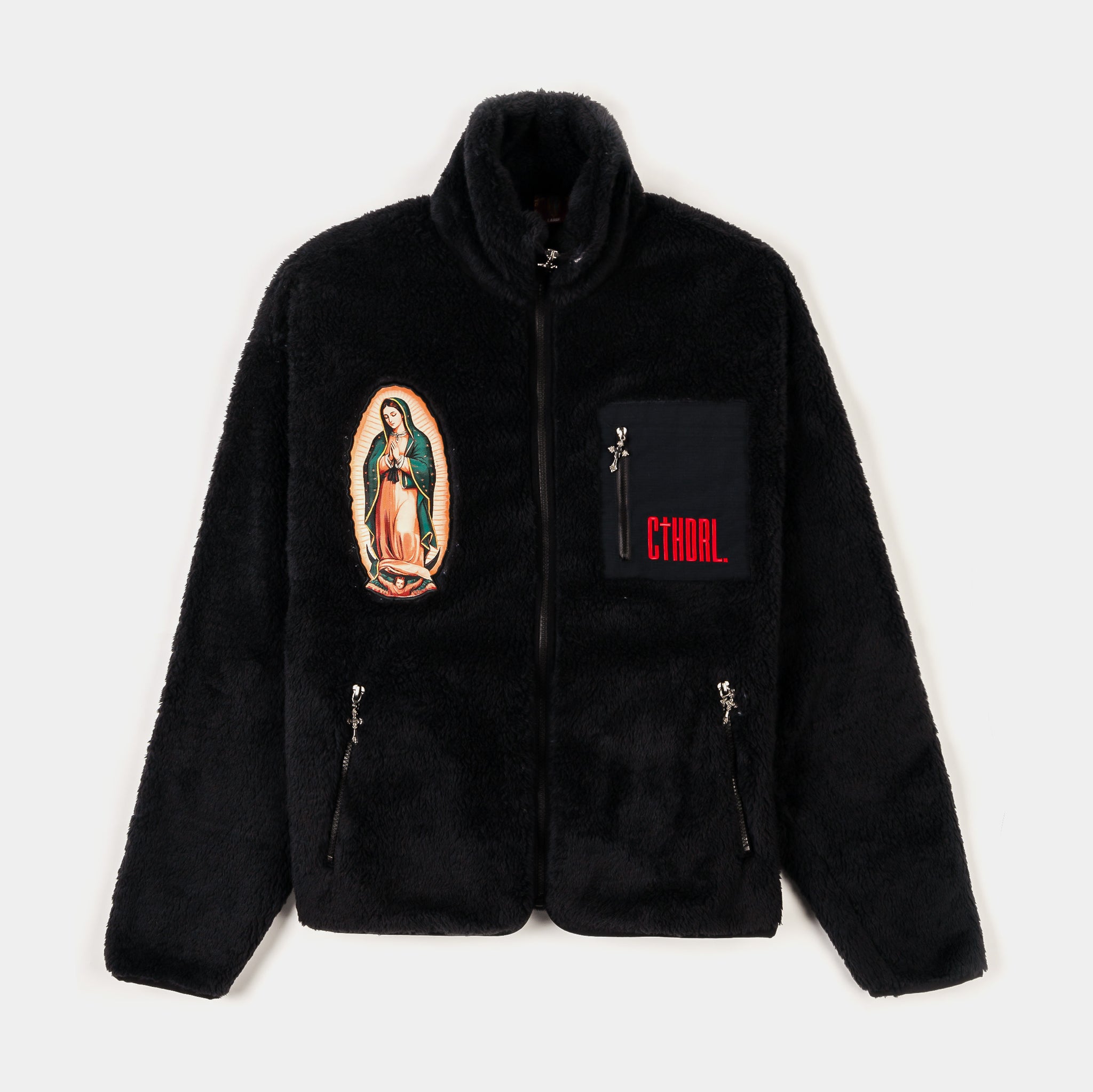 CTHDRL Guadalupe Sherpa Mens Jacket Black MRSJ201 – Shoe Palace