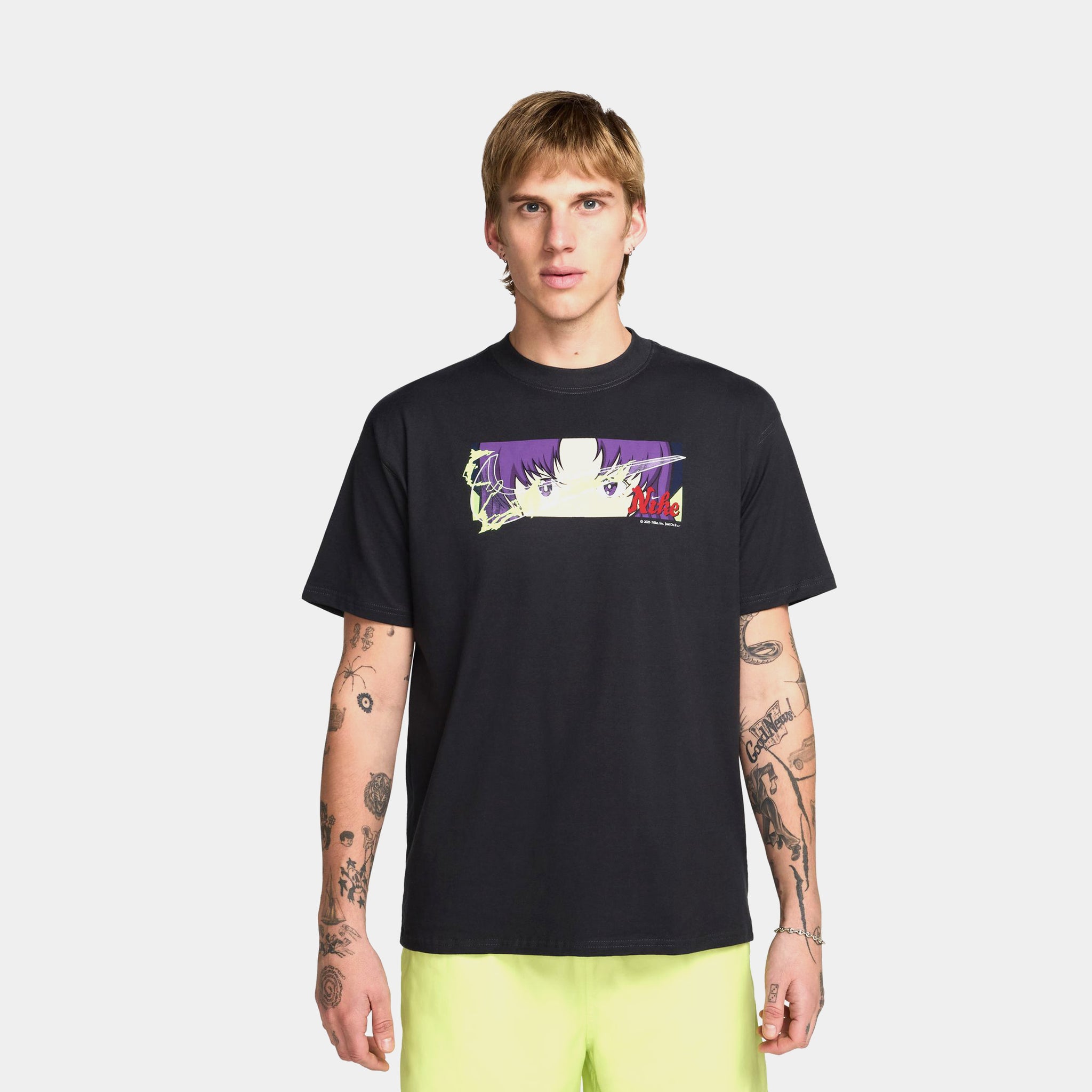 Nike NSW Max 90 Hero Mens Short Sleeve Shirt Black Purple IM0438