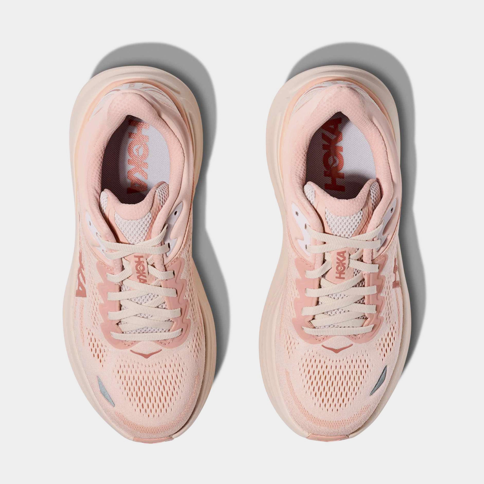 ローズクイーンhyb Hoka Bondi 9 Womens Running Shoes Rose Latte Rose Cream 1162012