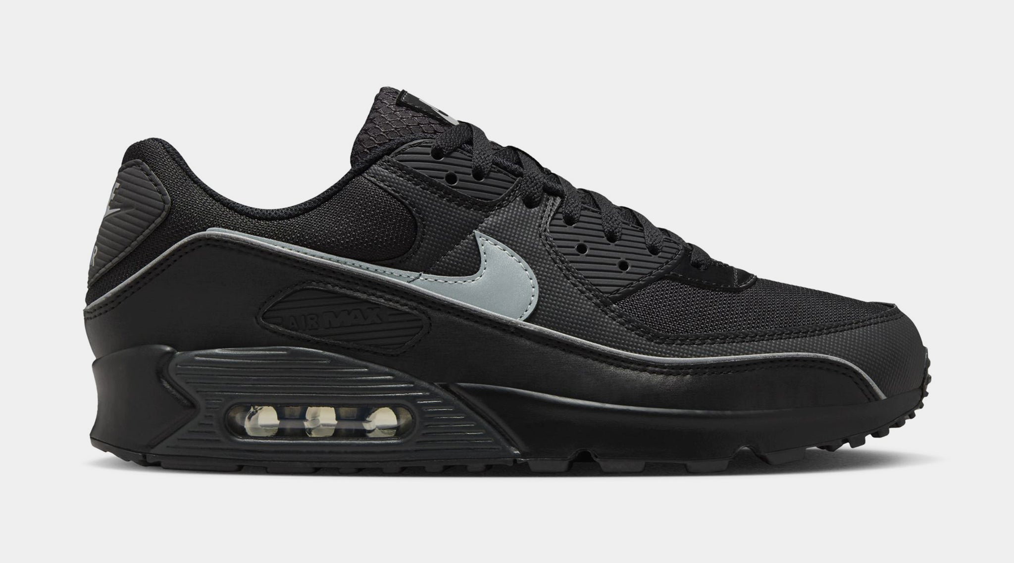 Nike Air Max 90 Premium Mens Lifestyle Shoes Black Black