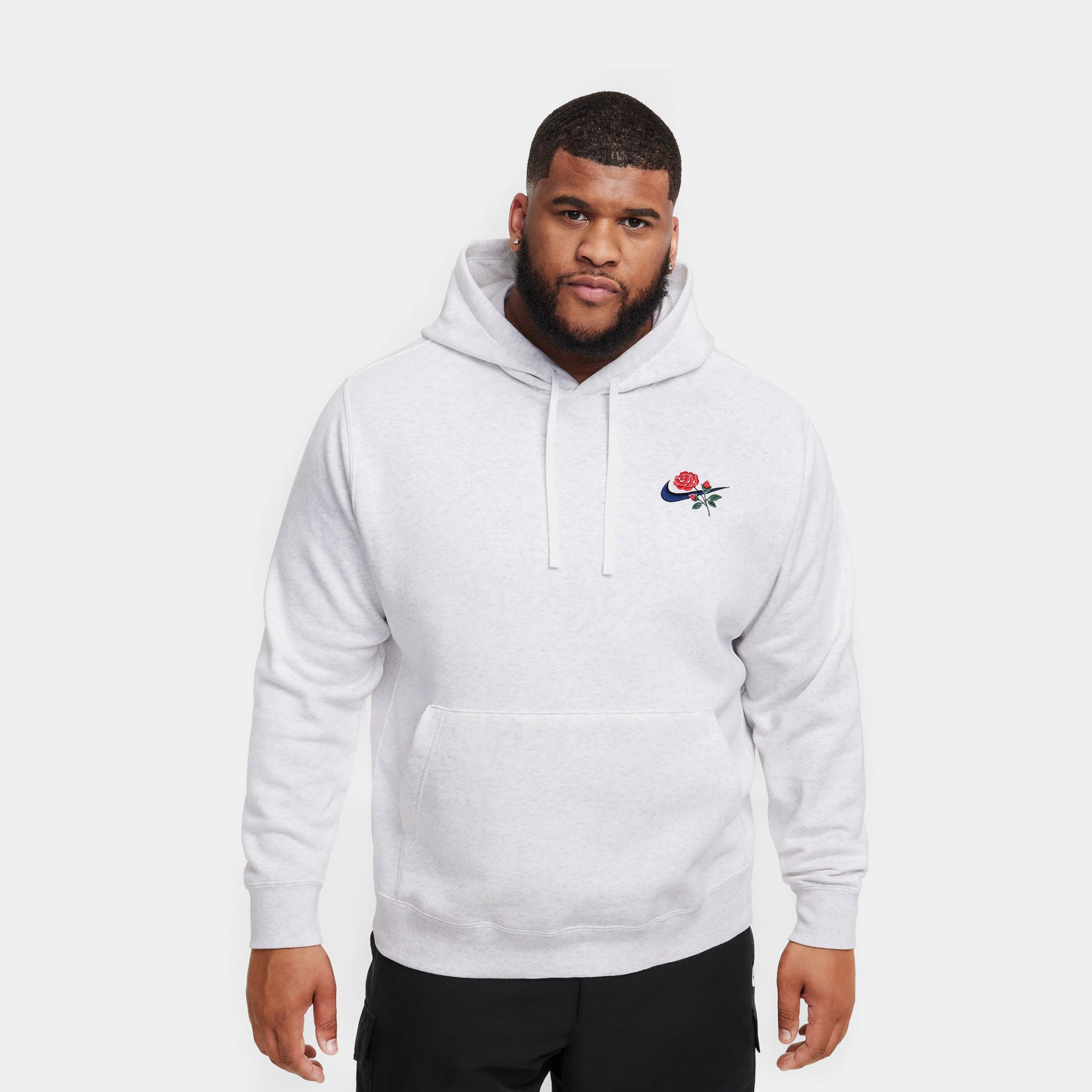 Nike NSW Club Embroidered Swoosh Pullover Mens Hoodie Birch