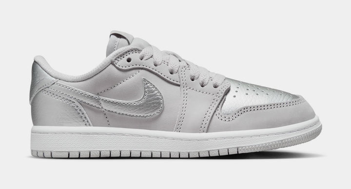 Jordan Air Jordan 1 Low OG Metallic Silver Mens Lifestyle Jordan Air Jordan 1 Low OG Metallic Silver Mens Lifestyle