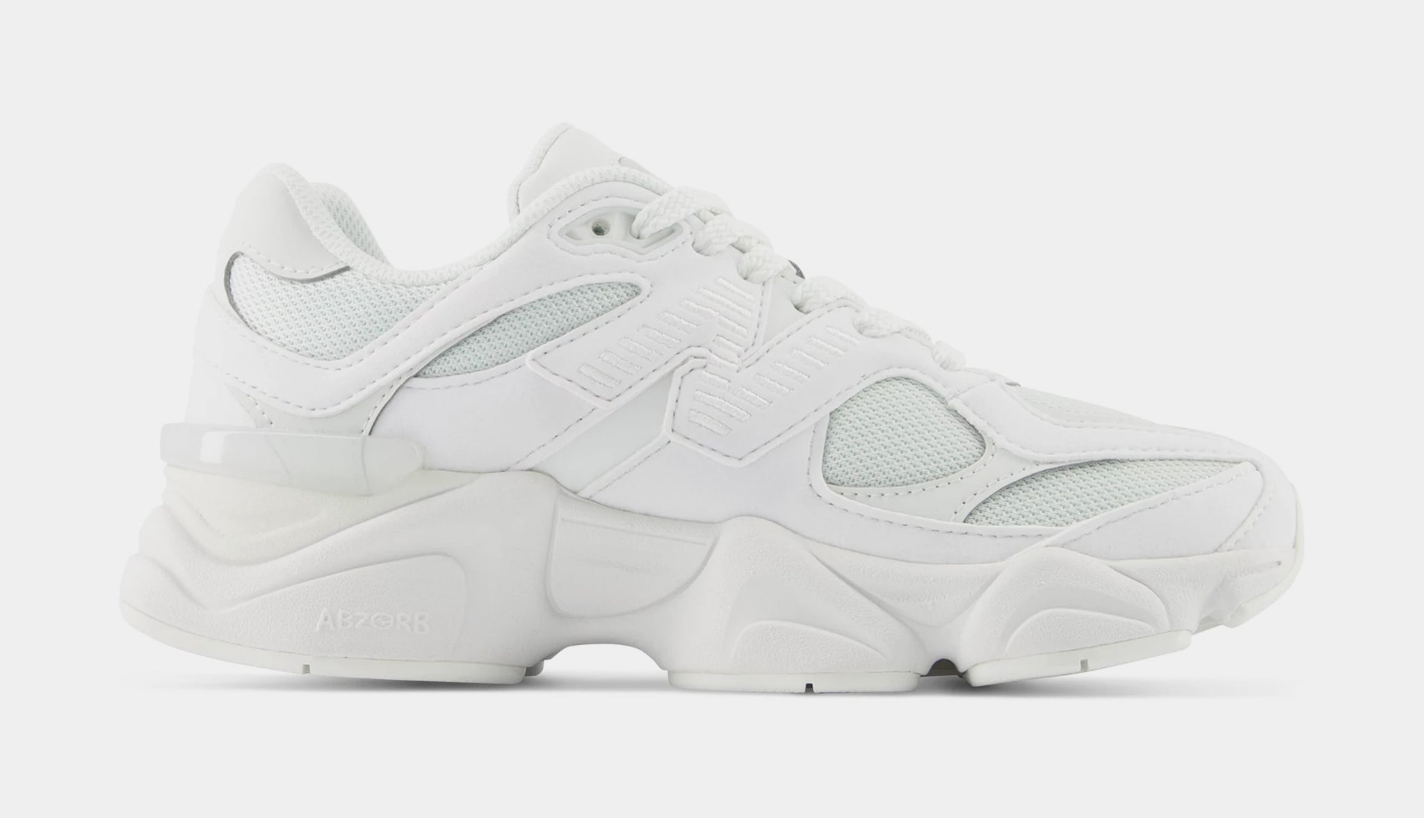 New Balance 9060 Grade School Running Shoes White Reflection