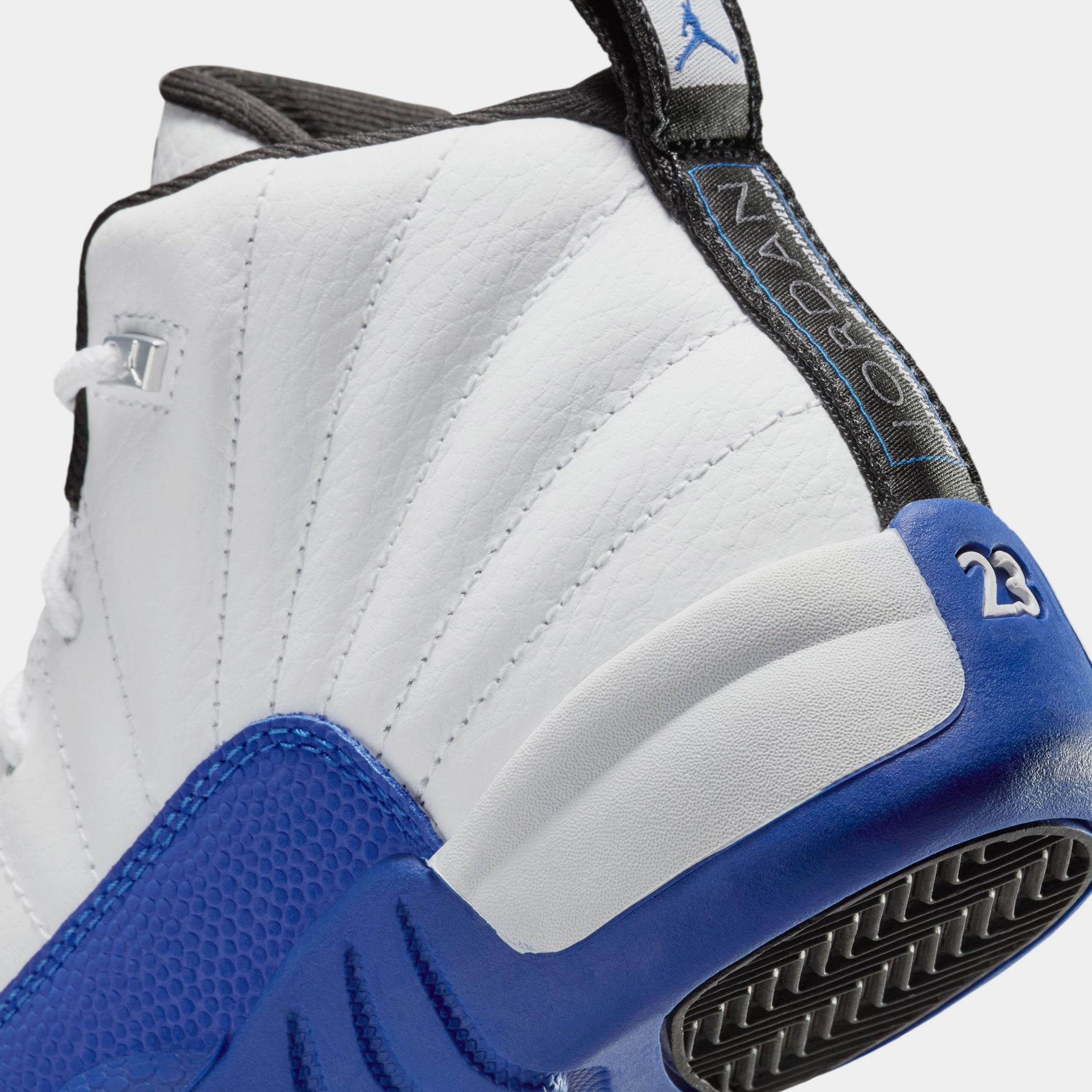 JORDAN 151186-140 Air Jordan 12 Retro White and Game Royal Preschool Lifestyle Shoes (White/Black/Game Royal) Image 29299758923982