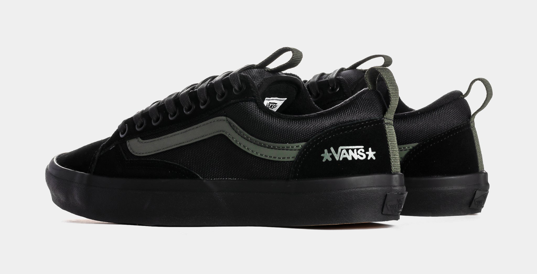 Vans Old Skool 36 Mens Skate Shoes Atiba Black Dark Green D5RNLX 
