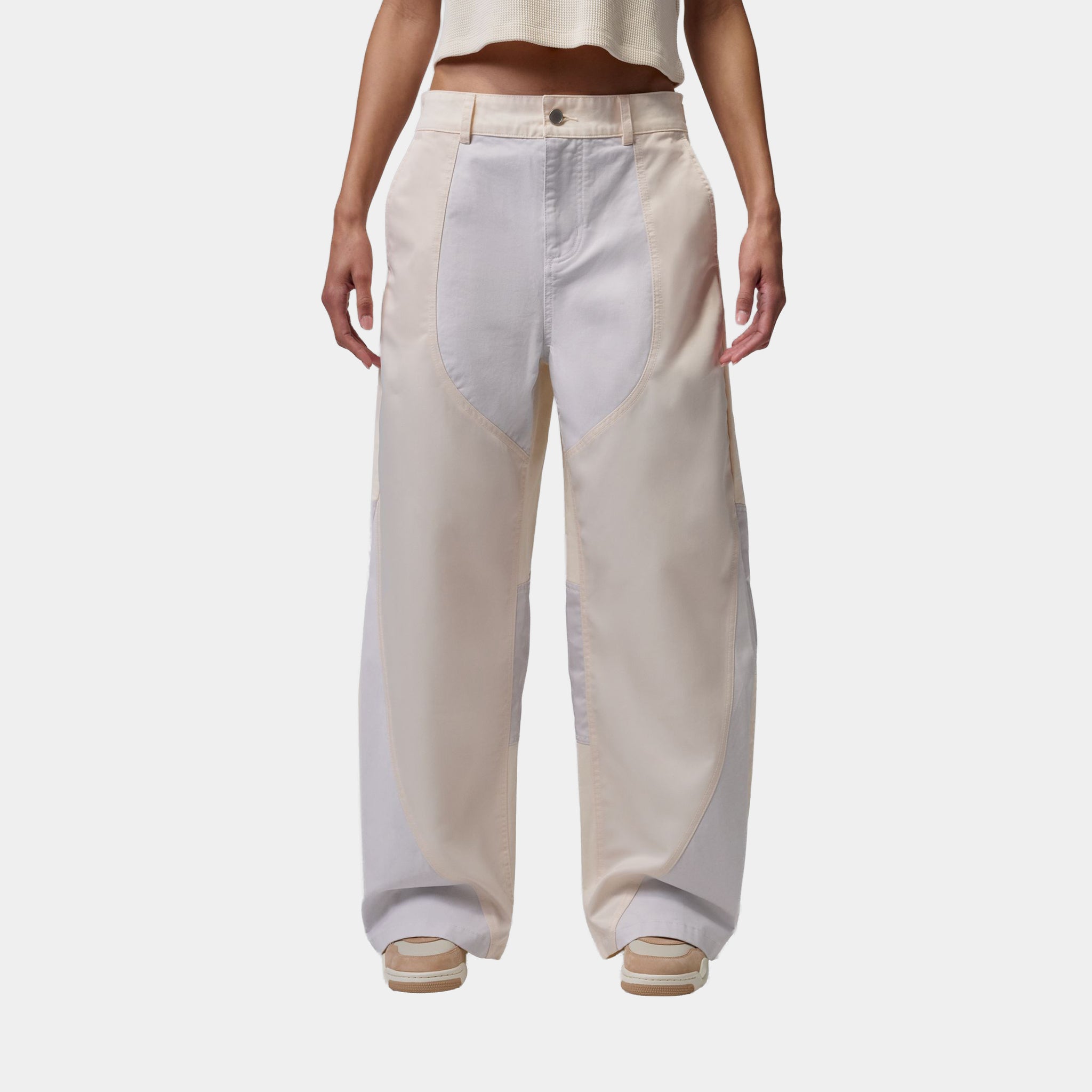 Jordan Flight '91 Wide Leg Baggy Womens Pants Chalk Vast Grey