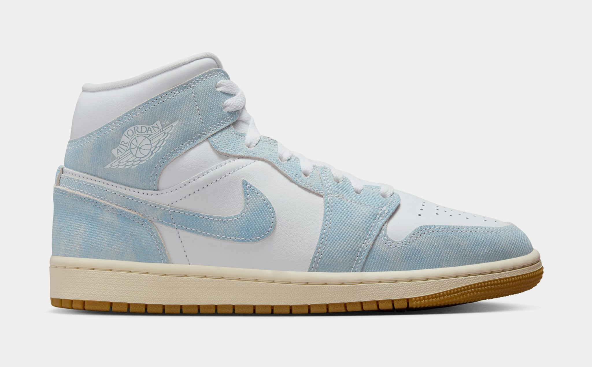 Jordan Air Jordan 1 Mid SE Womens Lifestyle Shoes White Sail Gum 