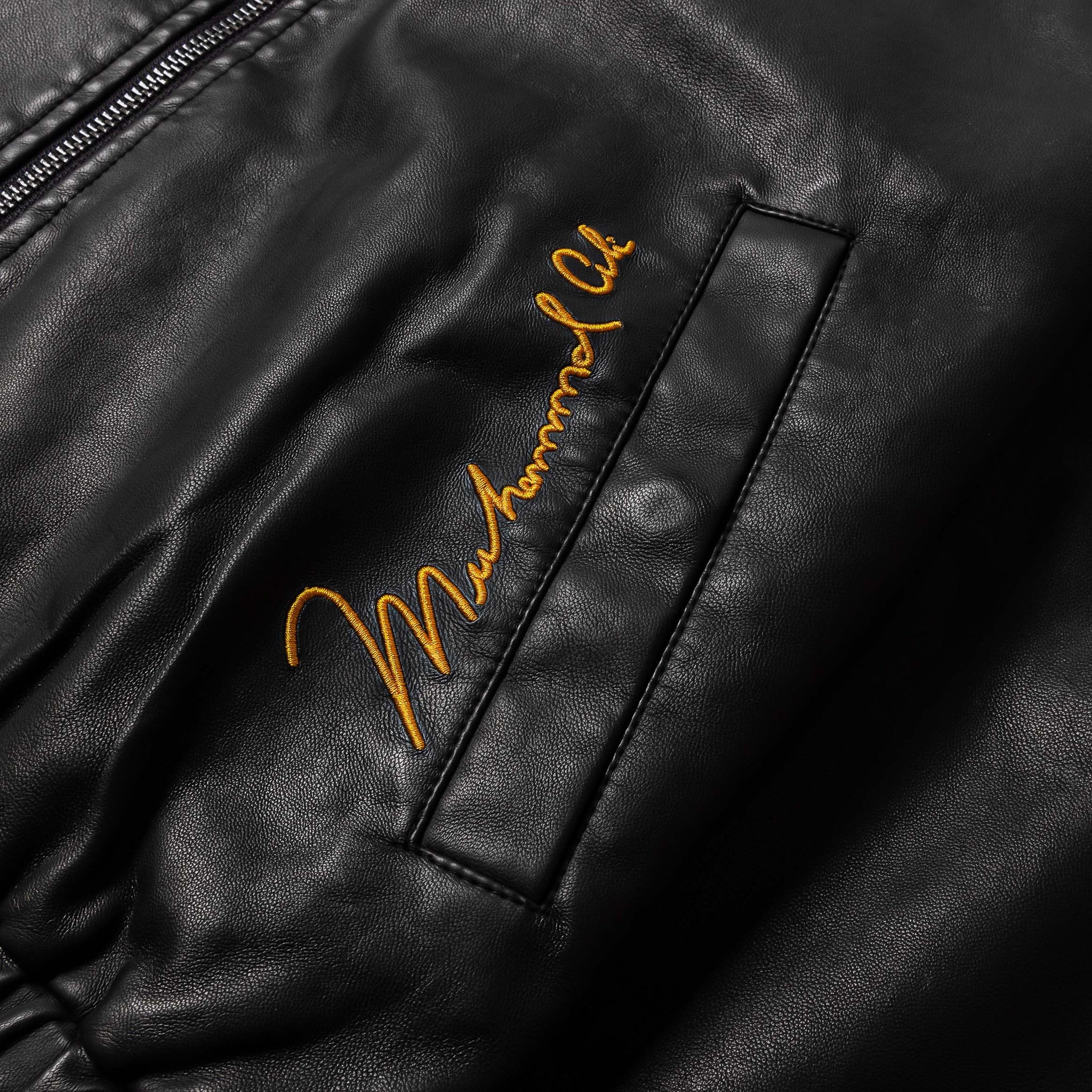 Shoe Palace SP x Muhammad Ali G.O.A.T Mens Jacket Black Yellow