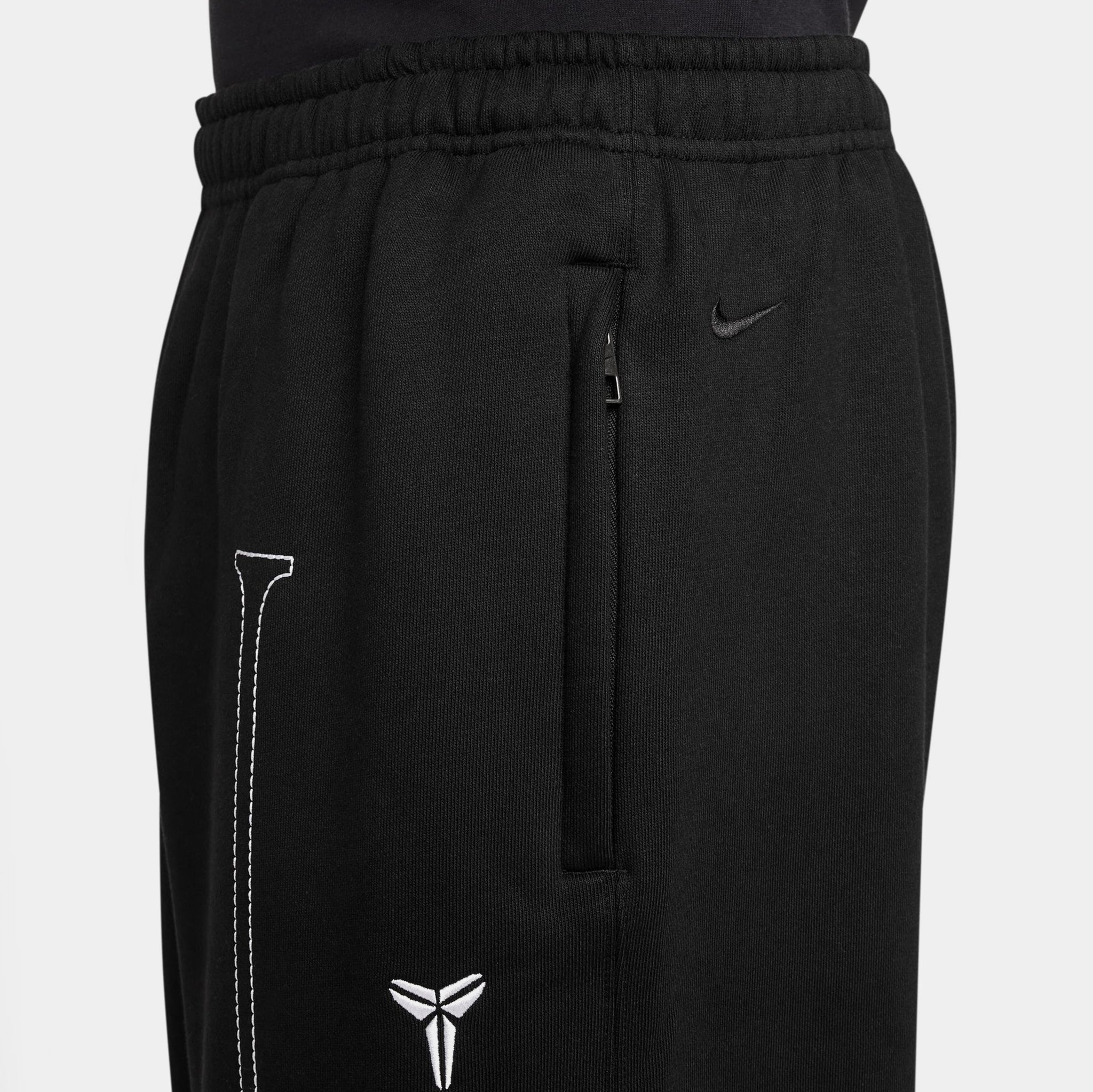 Nike Kobe Fleece Basketball Mens Pants Black White IB7091-010