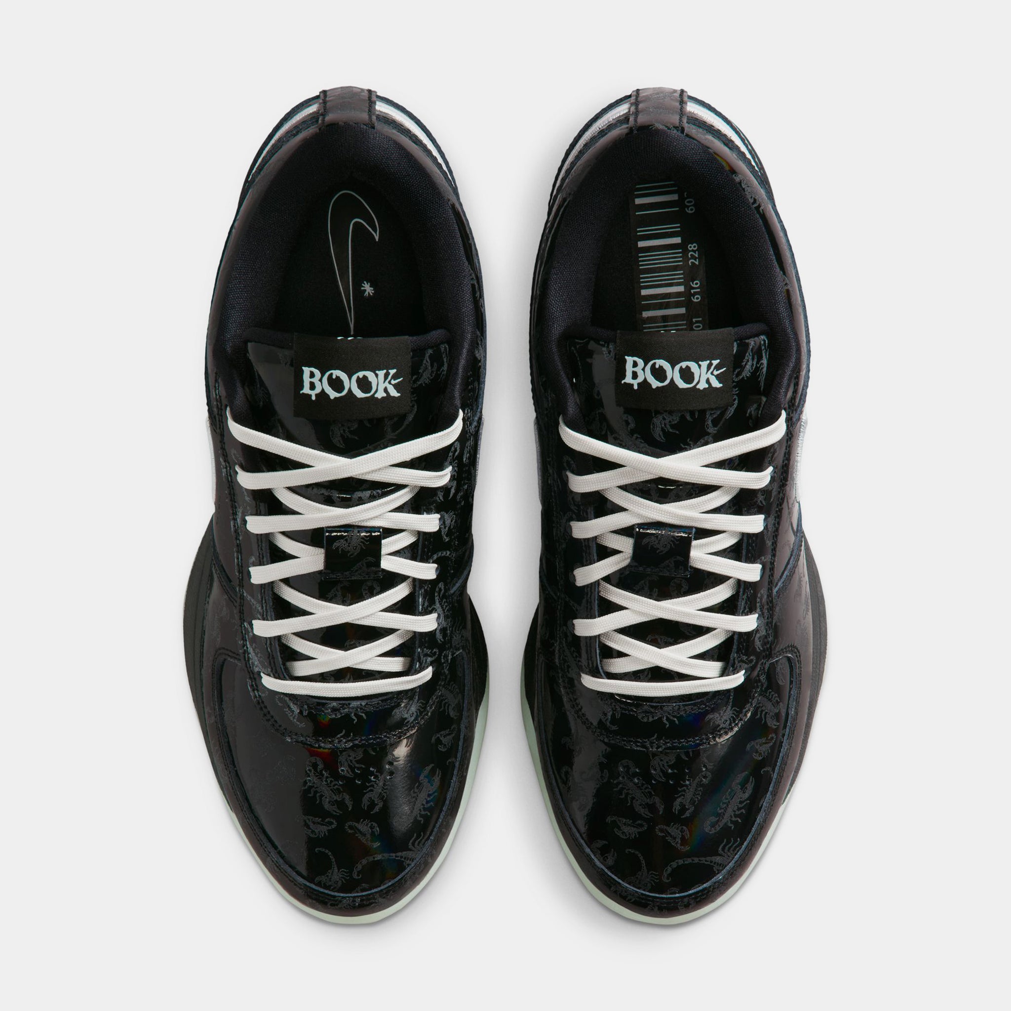 Nike Book 1 Scorpion Mens Basketball Shoes Black Black White 