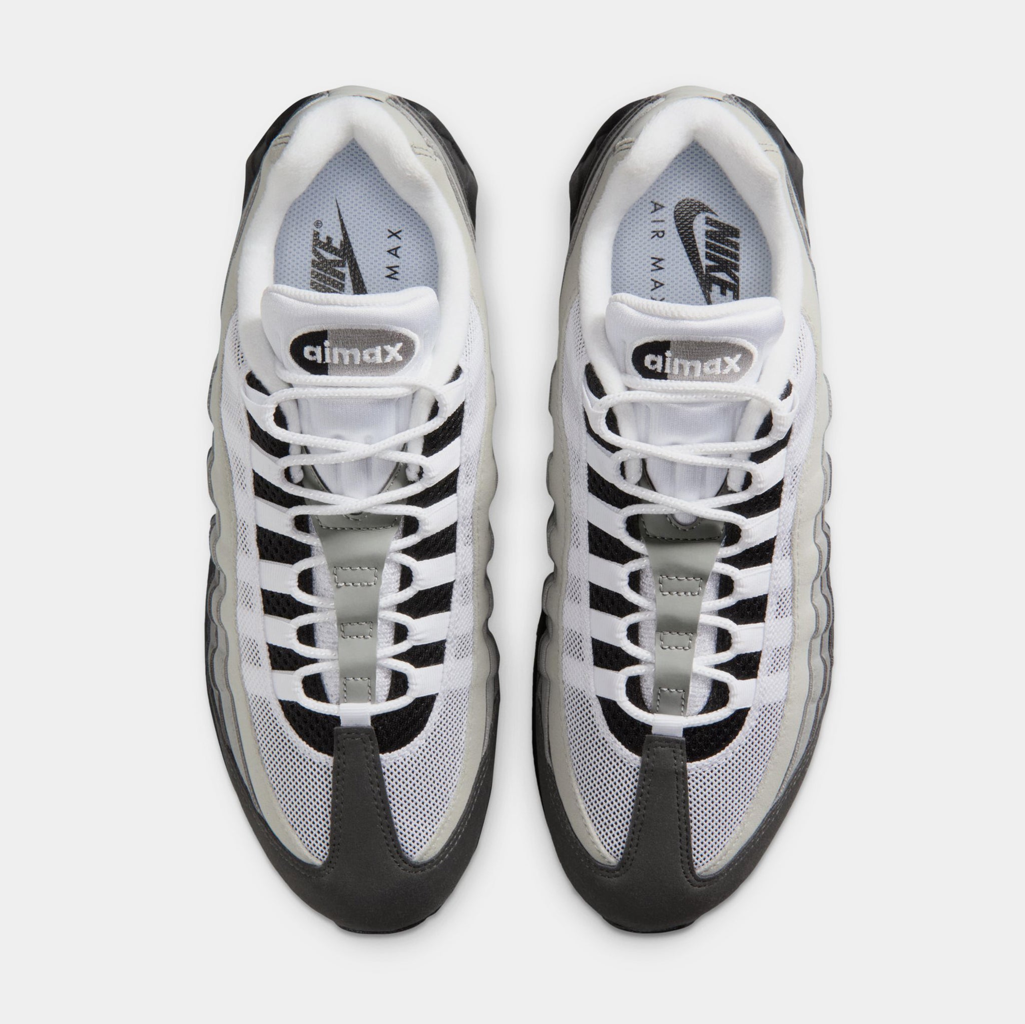 Nike Air Max 95 OG Mens Running Shoes Black White Medium Ash Dark 