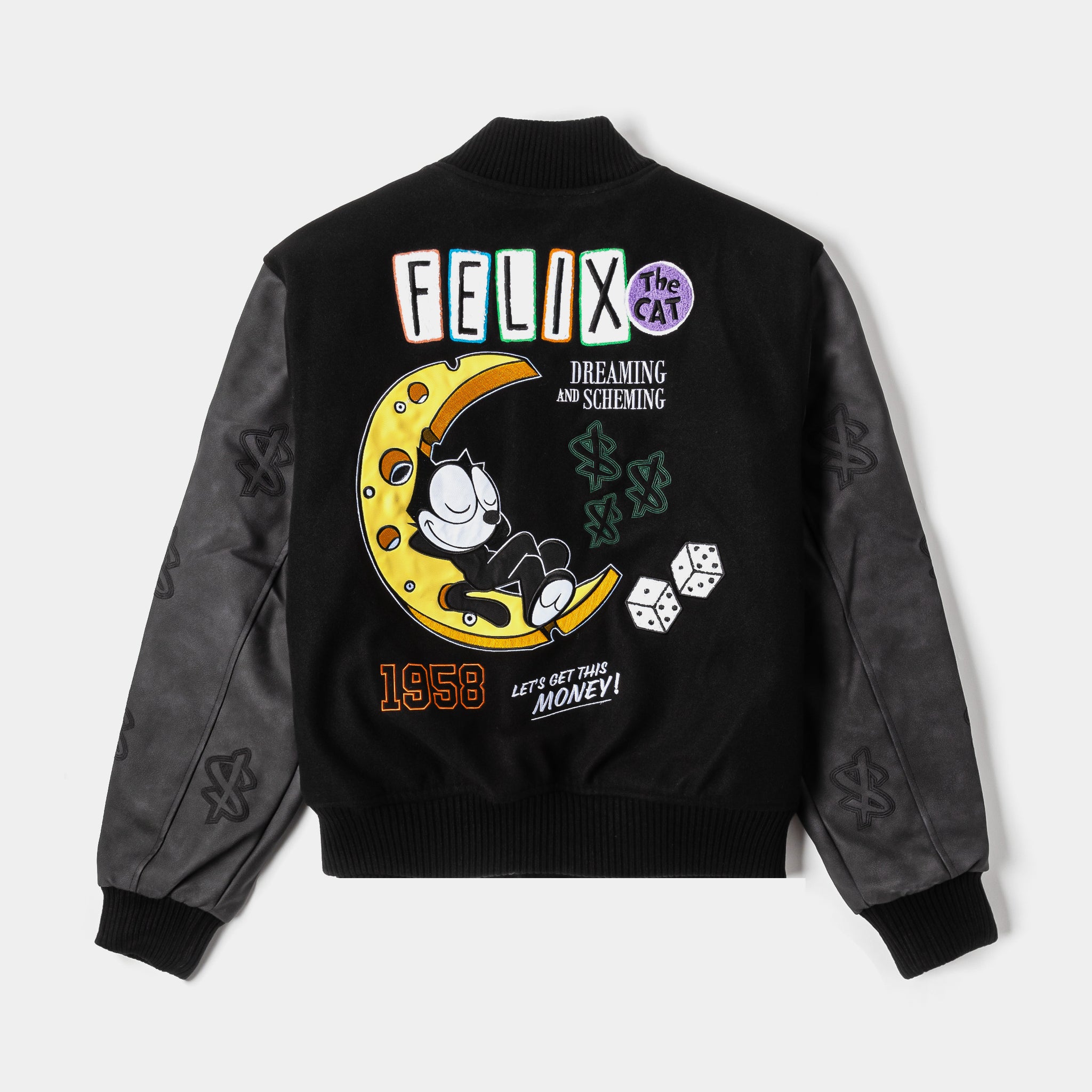 Shoe Palace SP x Felix The Cat Dreaming Varsity Mens Jacket Black 