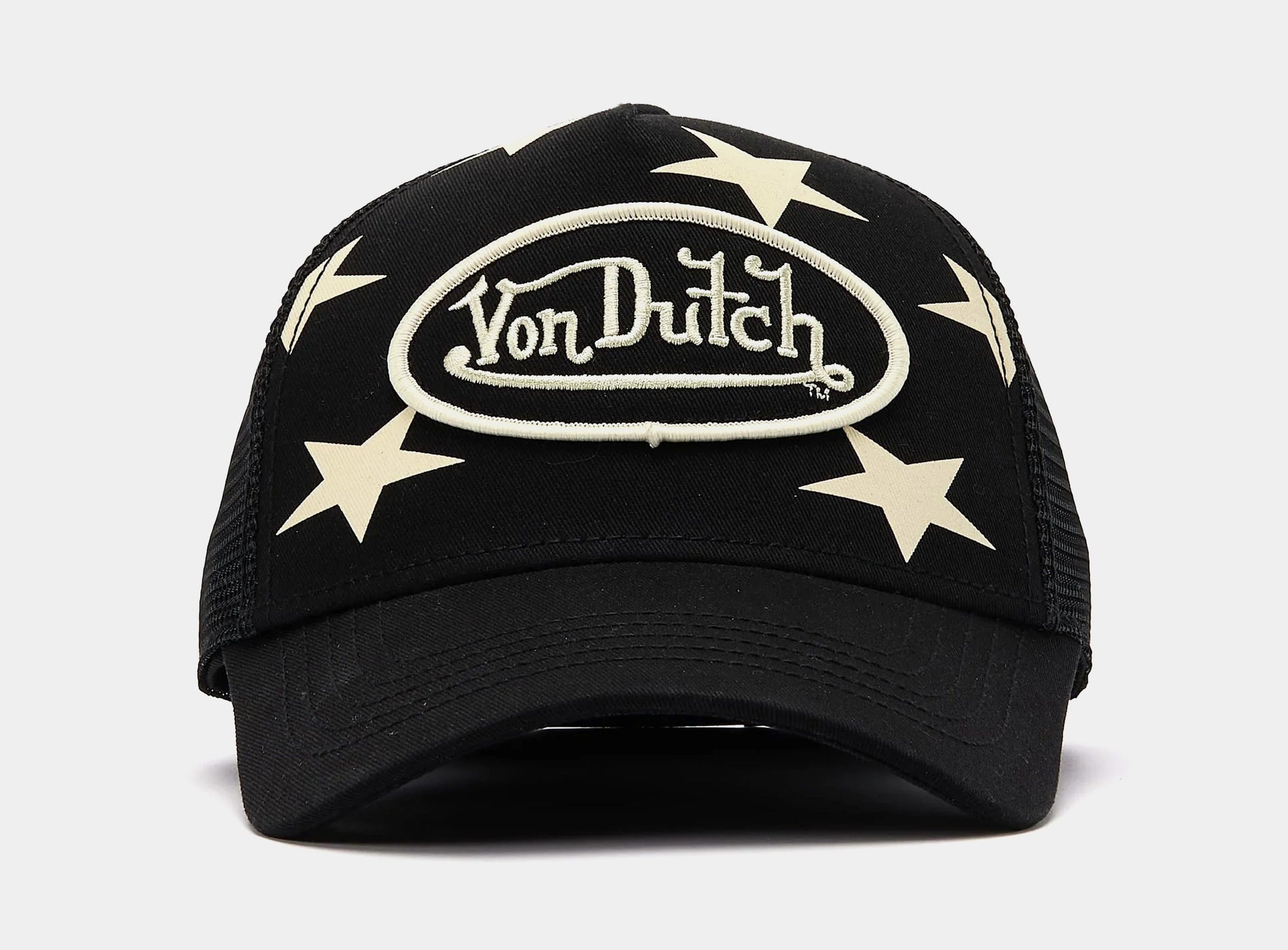 ダイキャスト　Von Dutch ‘53ベルエア　‘51マーキュリー　洋書レア Von Dutch Americana Trucker Mens Hat Black White VDHH0038-010