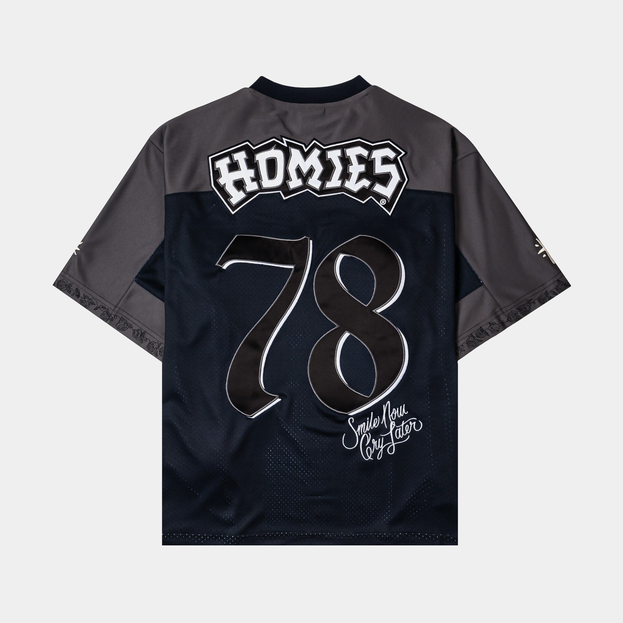 Shoe Palace SP x Homies Smile Now Mesh Mens Jersey Black Grey