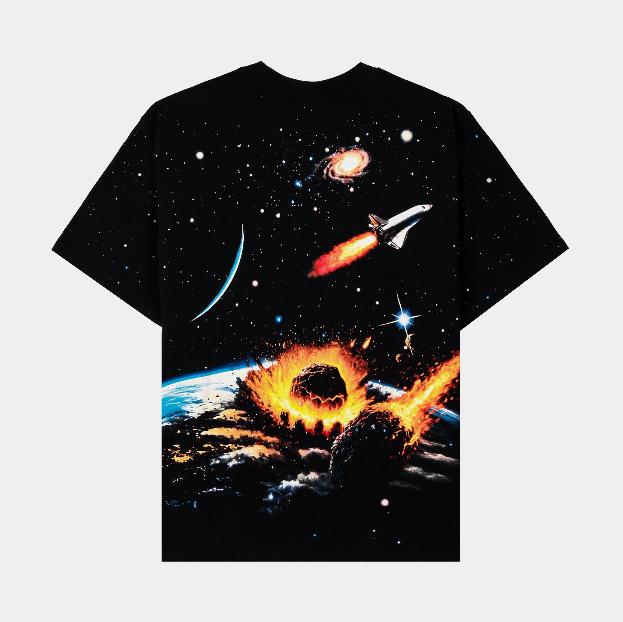 Route To Riches H-Town Premium Mens Short Sleeve Shirt Black Blue