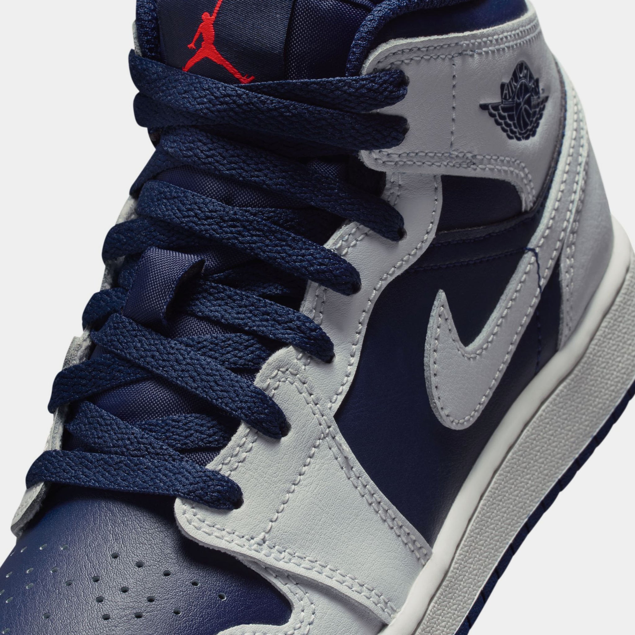 Jordan Air Jordan 1 Mid Grade School Lifestyle Shoes Blue Void