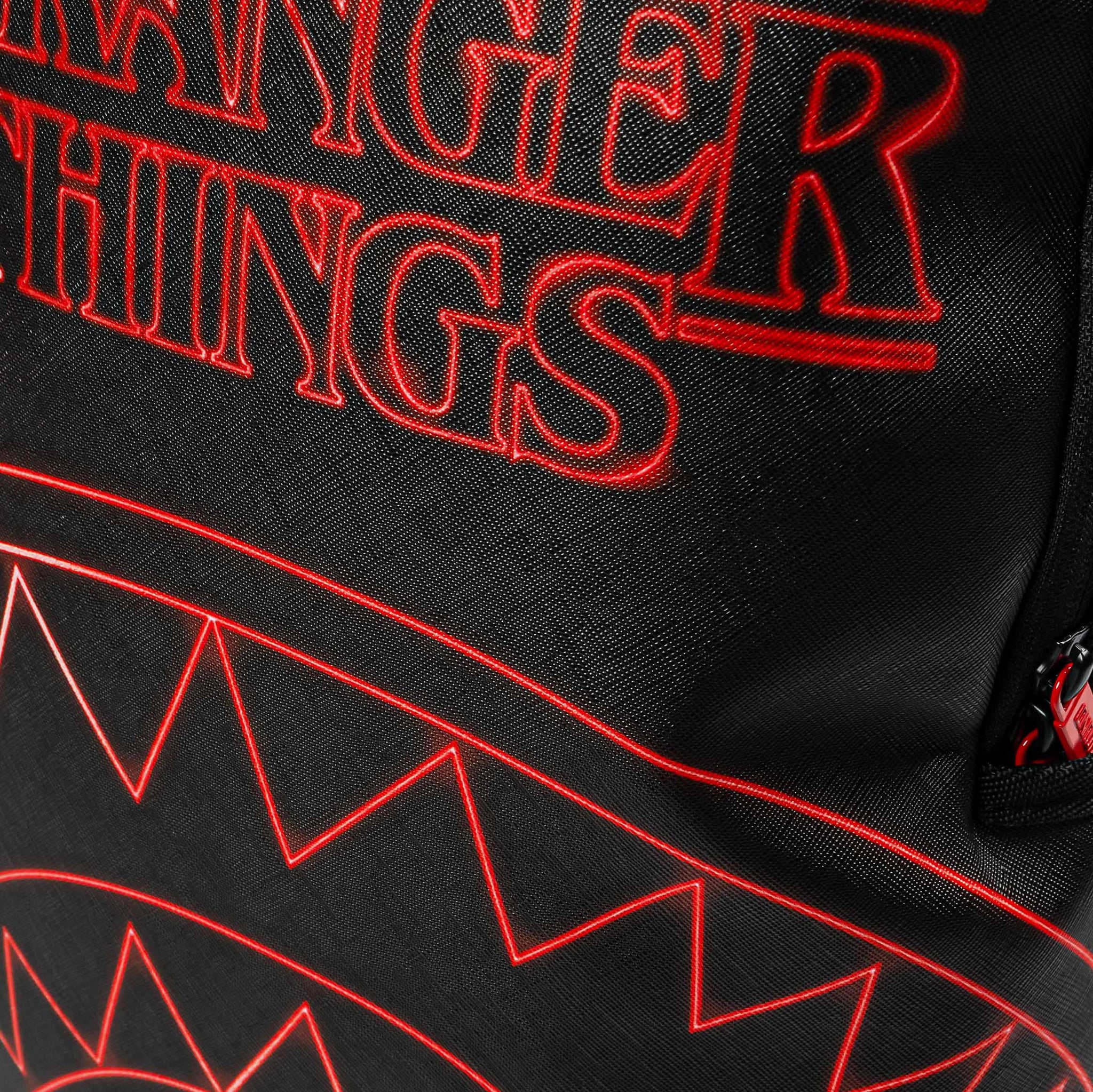 Sprayground Stranger Things Logo Mens Backpack Black Red