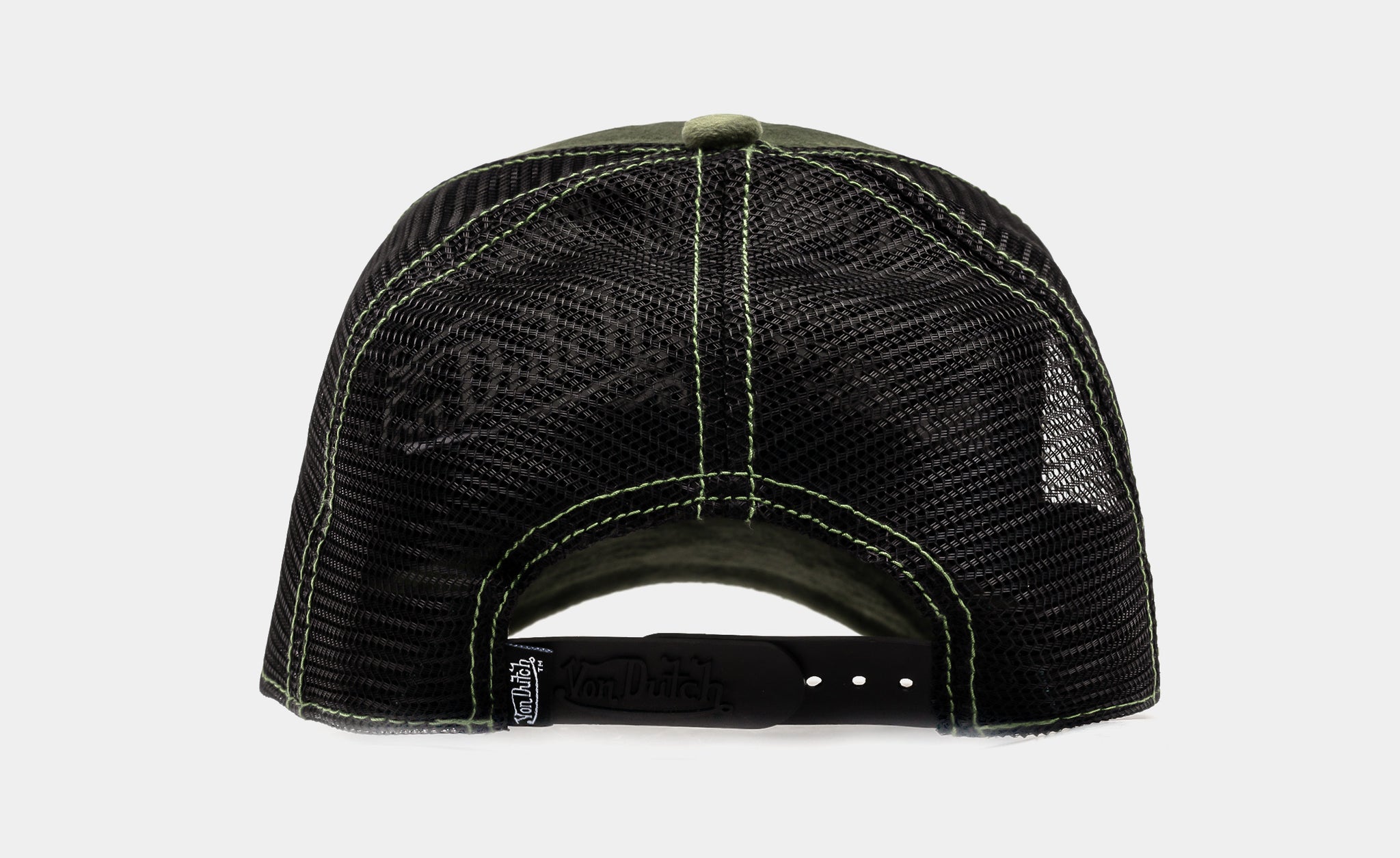 Velvet Trucker Hat Adjustable Snapback Mesh Back Baseball Cap Unisex Kids Velvet Trucker Hat - Wine/Lime | Von Dutch main image 4