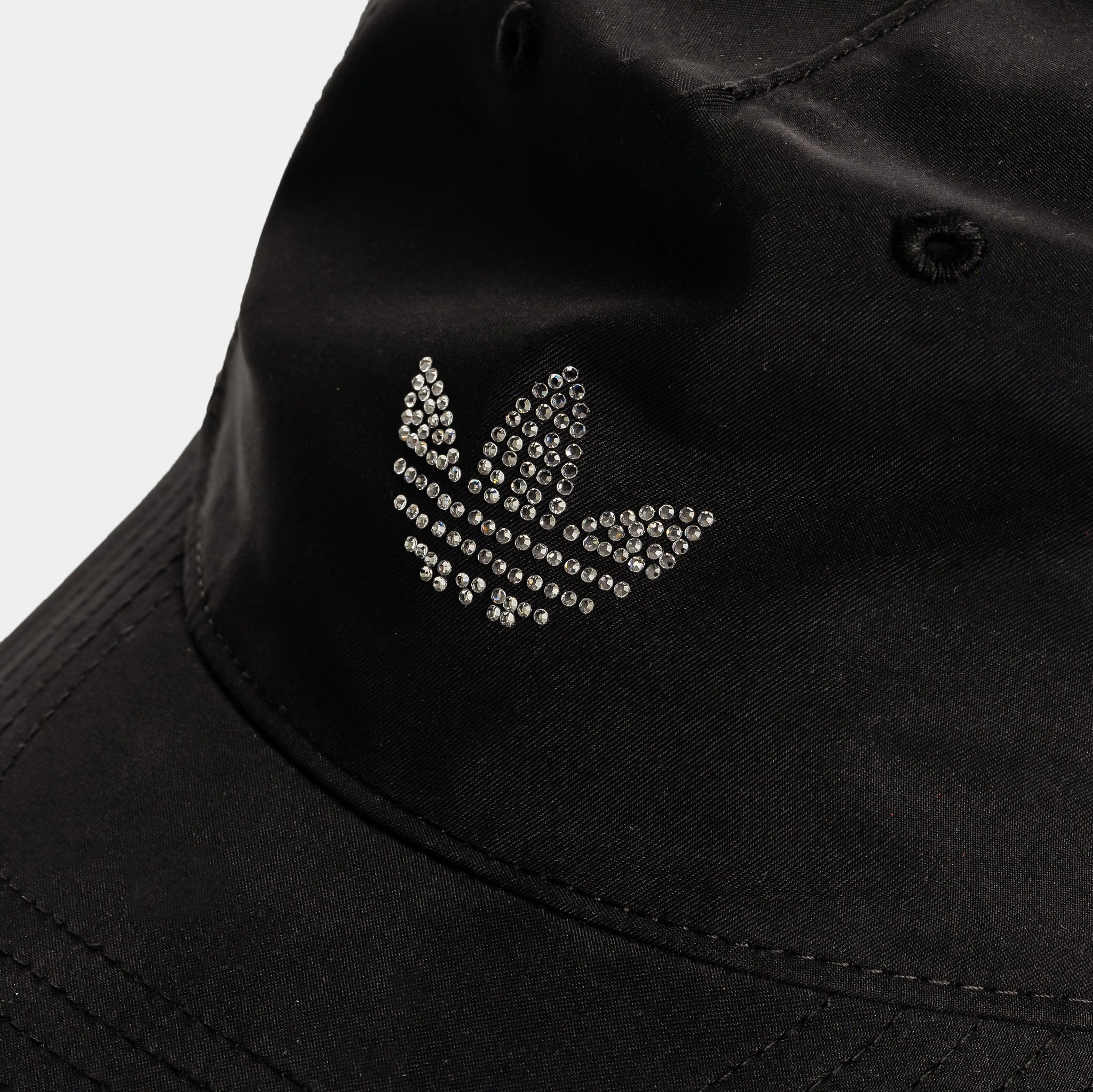 adidas Rhinestone Trefoil Baseball Cap Womens Hat Black Multicolor