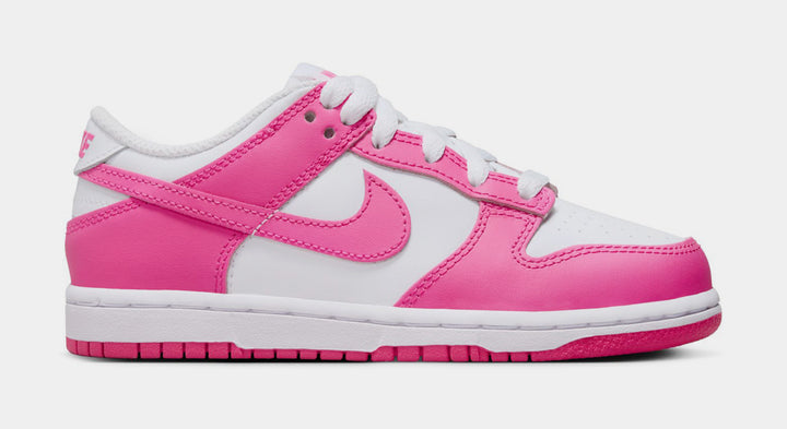 Dunk Low Grade School Lifestyle Shoes (White/University Red)