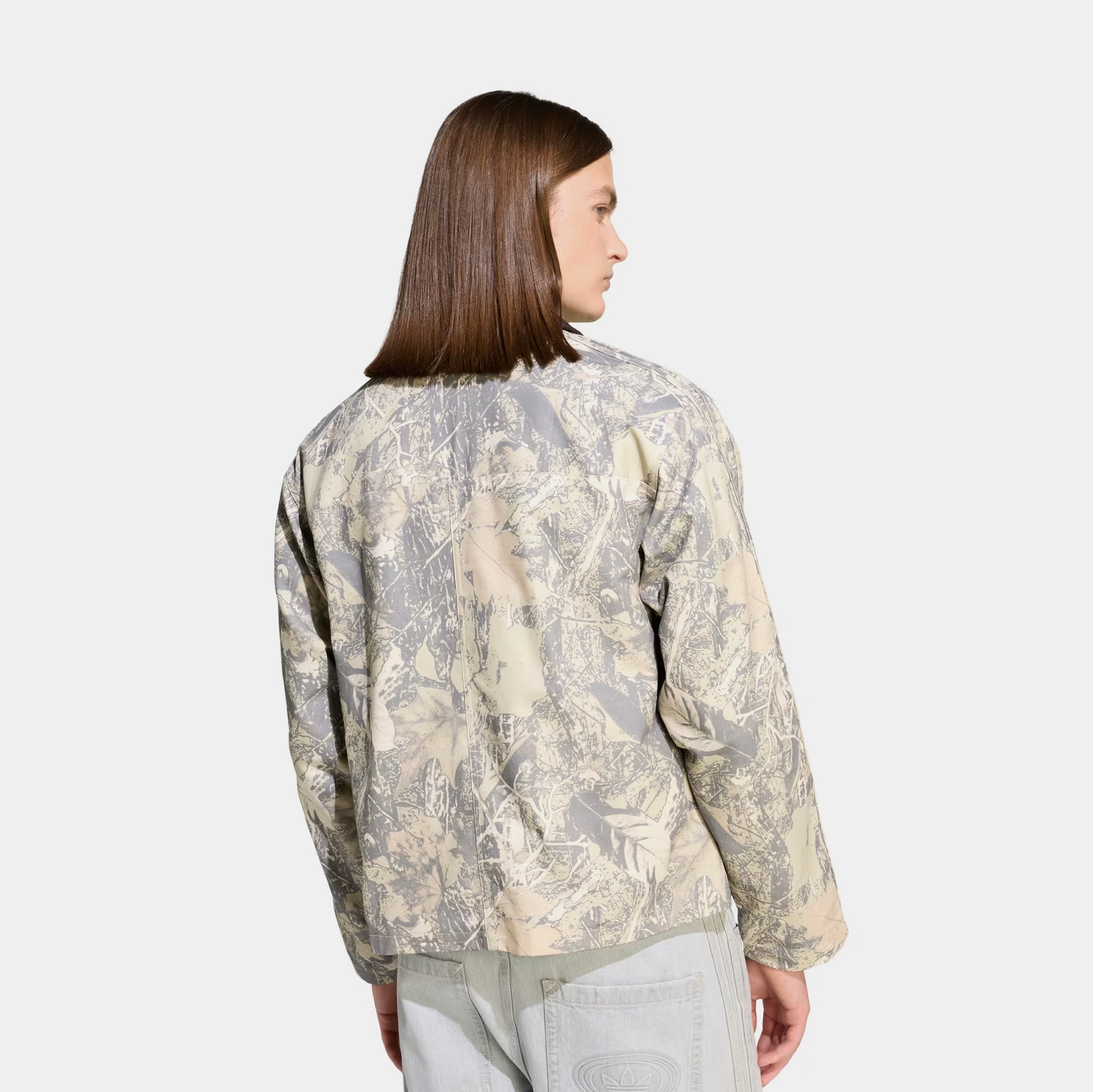 adidas Originals Workwear Canvas Mens Jacket Putty Grey Grey Three