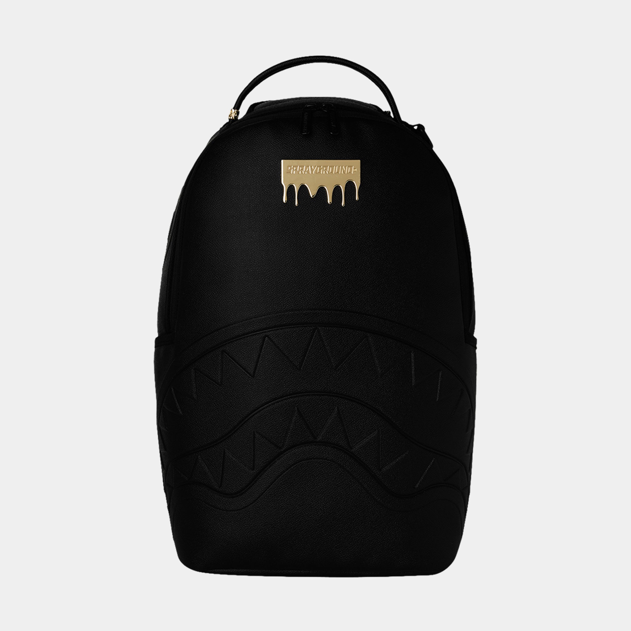 Sprayground Gold Brick Luxe Mens Backpack Black Gold 910B8380NSZ 