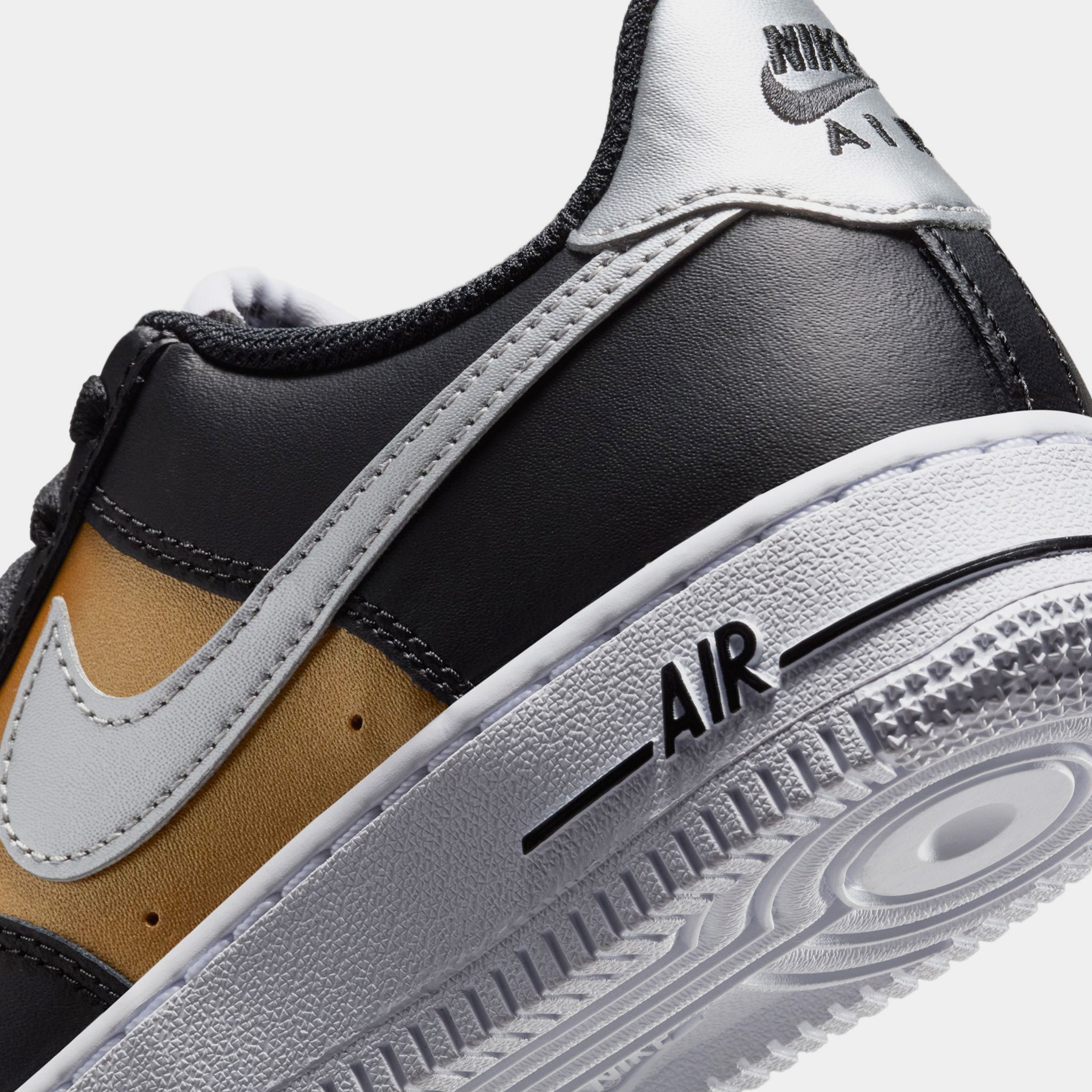 black and white gold air force 1