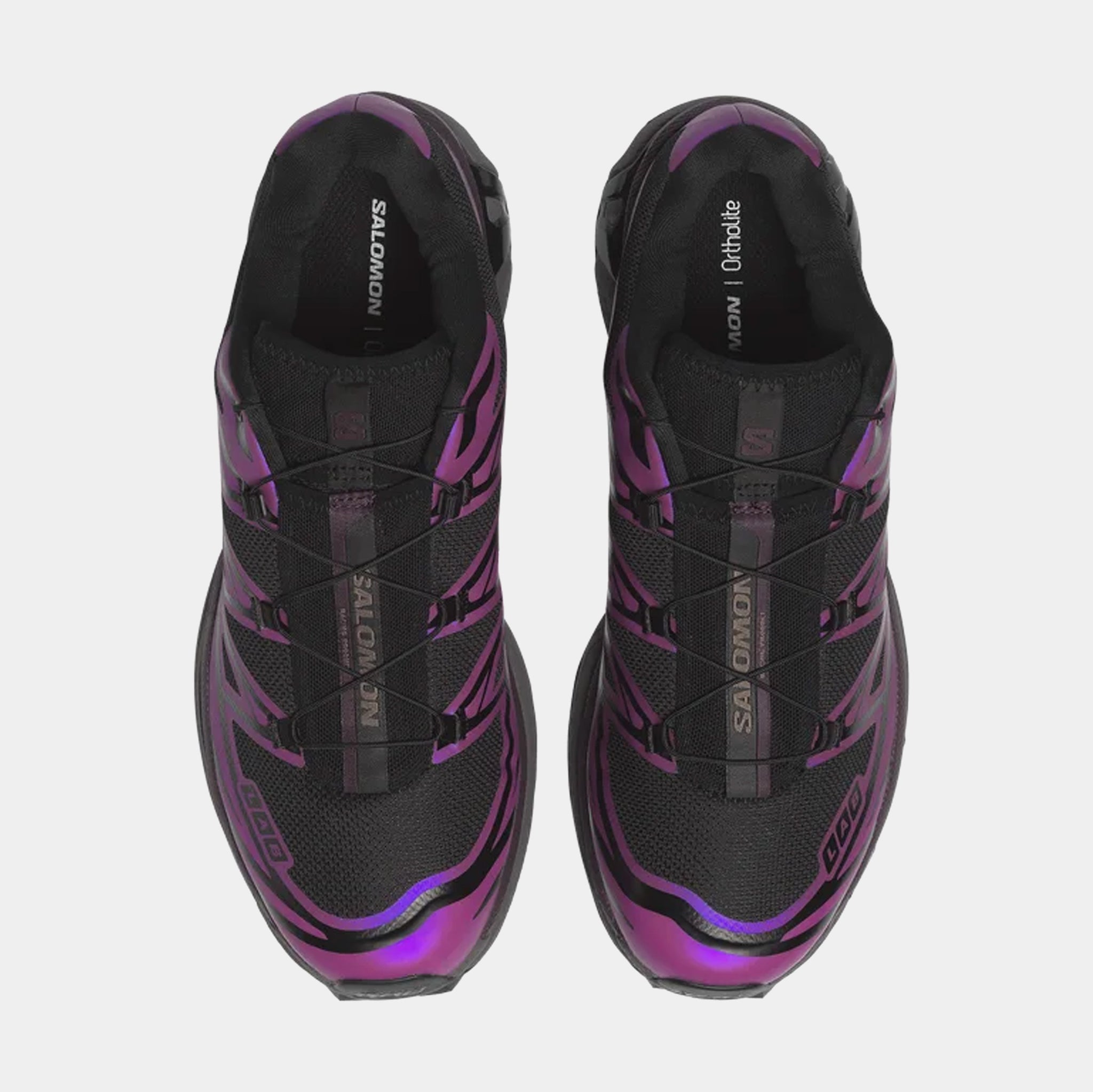 Salomon XT-6 Iridescent Mens Running Shoes Black Hollyhock Plum