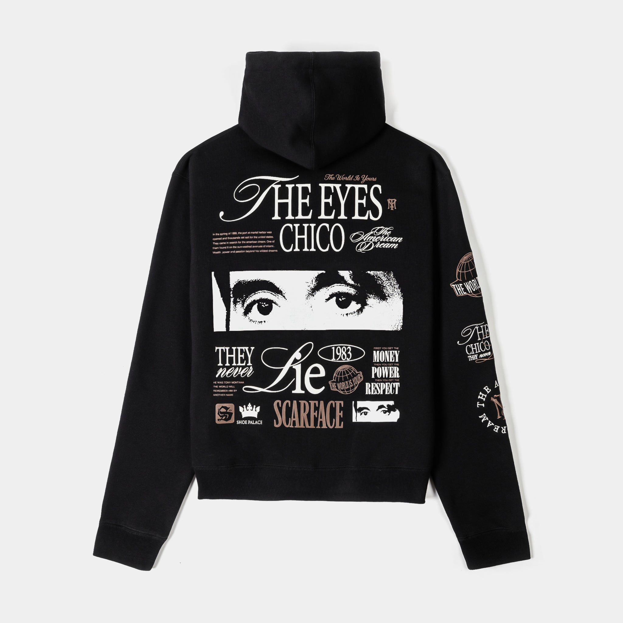 Shoe Palace SP x Scarface Chico Zip Up Mens Hoodie Black Taupe