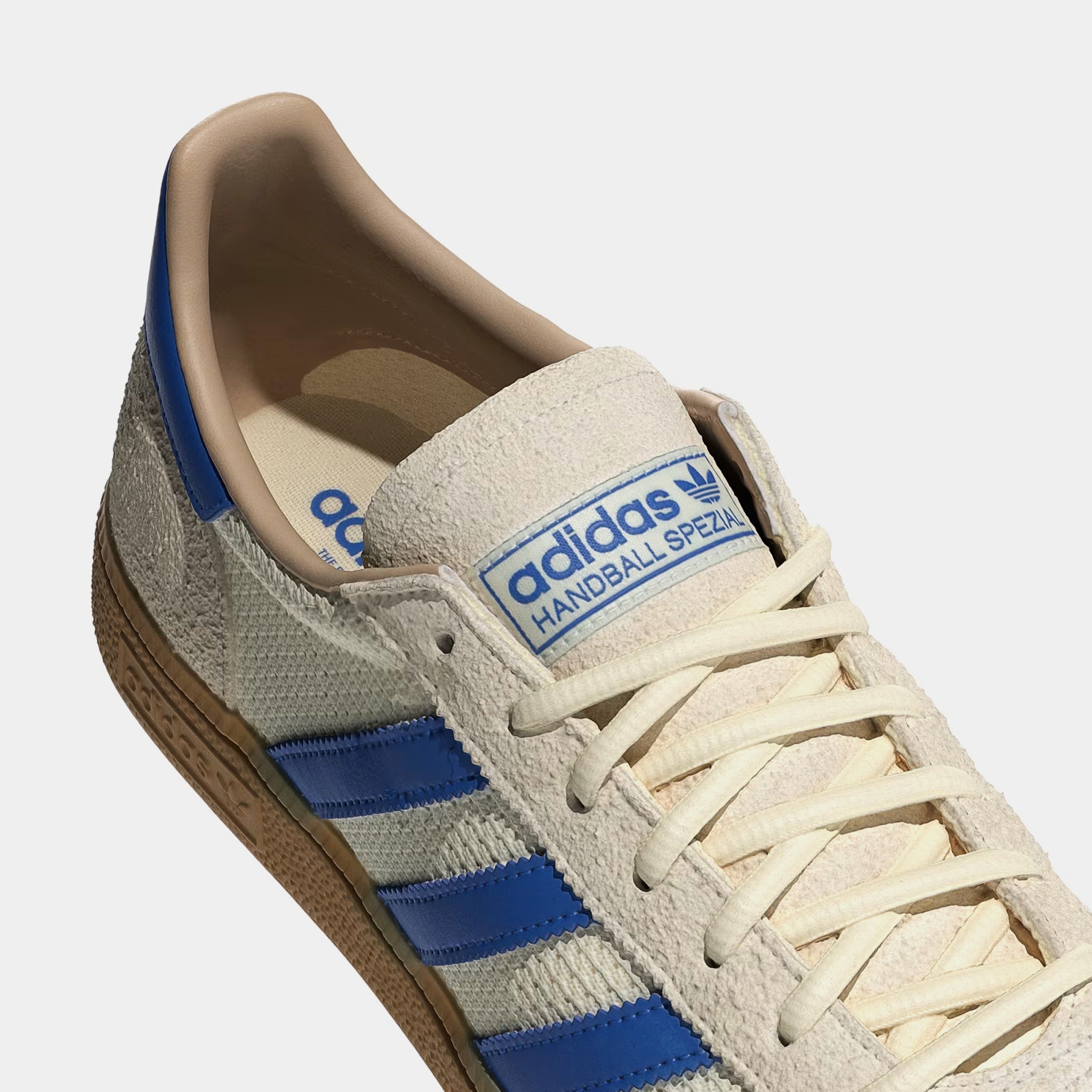 adidas Handball Spezial Mens Lifestyle Shoes Cream White Blue Warm