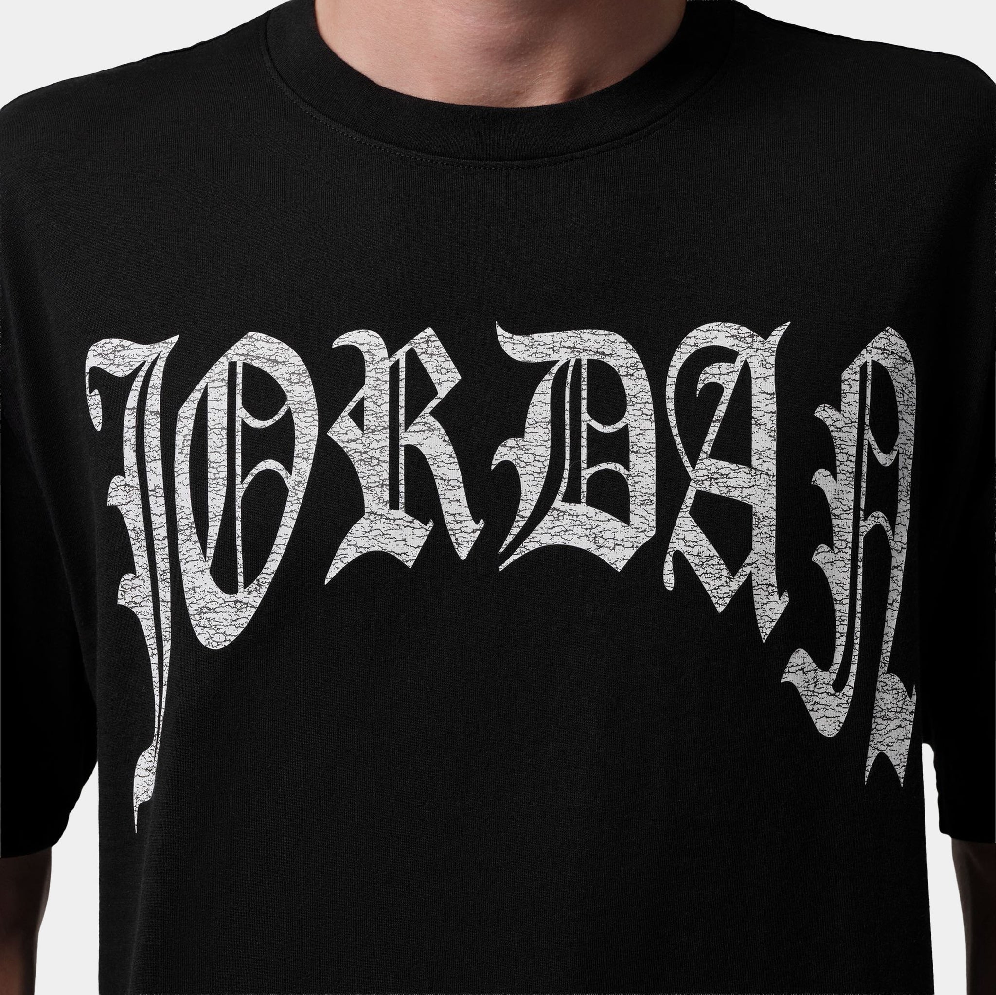 Jordan Brooklyn Mens Short Sleeve Shirt Black White IO0019-010