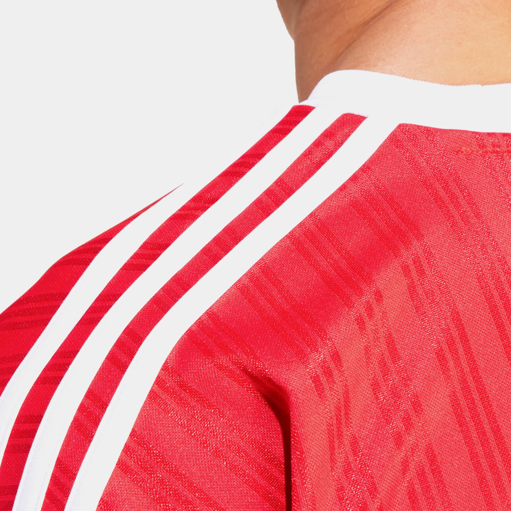 adidas Adicolor Poly Mens Short Sleeve Shirt Better Scarlet White ...