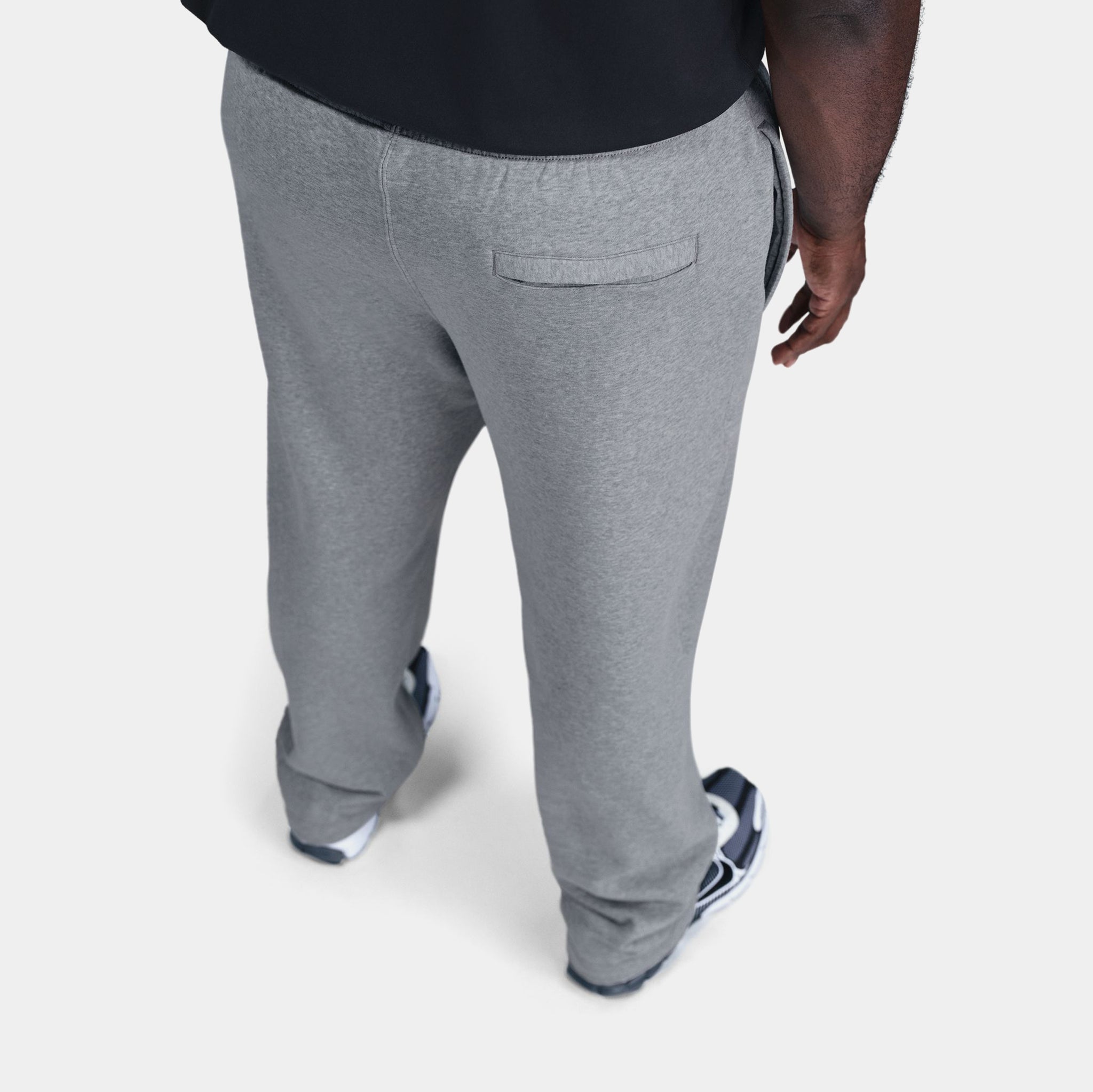 nike mens open hem fleece club sweatpants