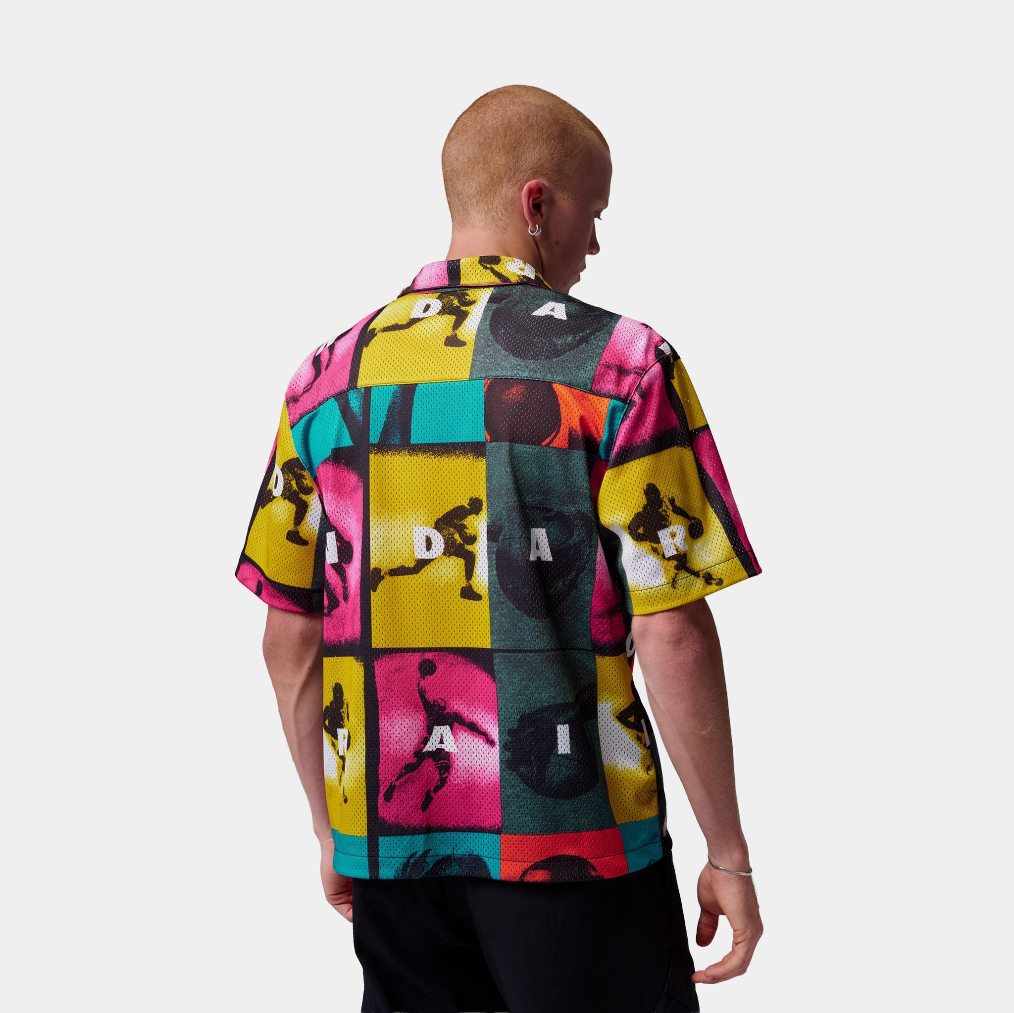 Jordan Brooklyn All Over Print Graphic Mens Short Sleeve Shirt