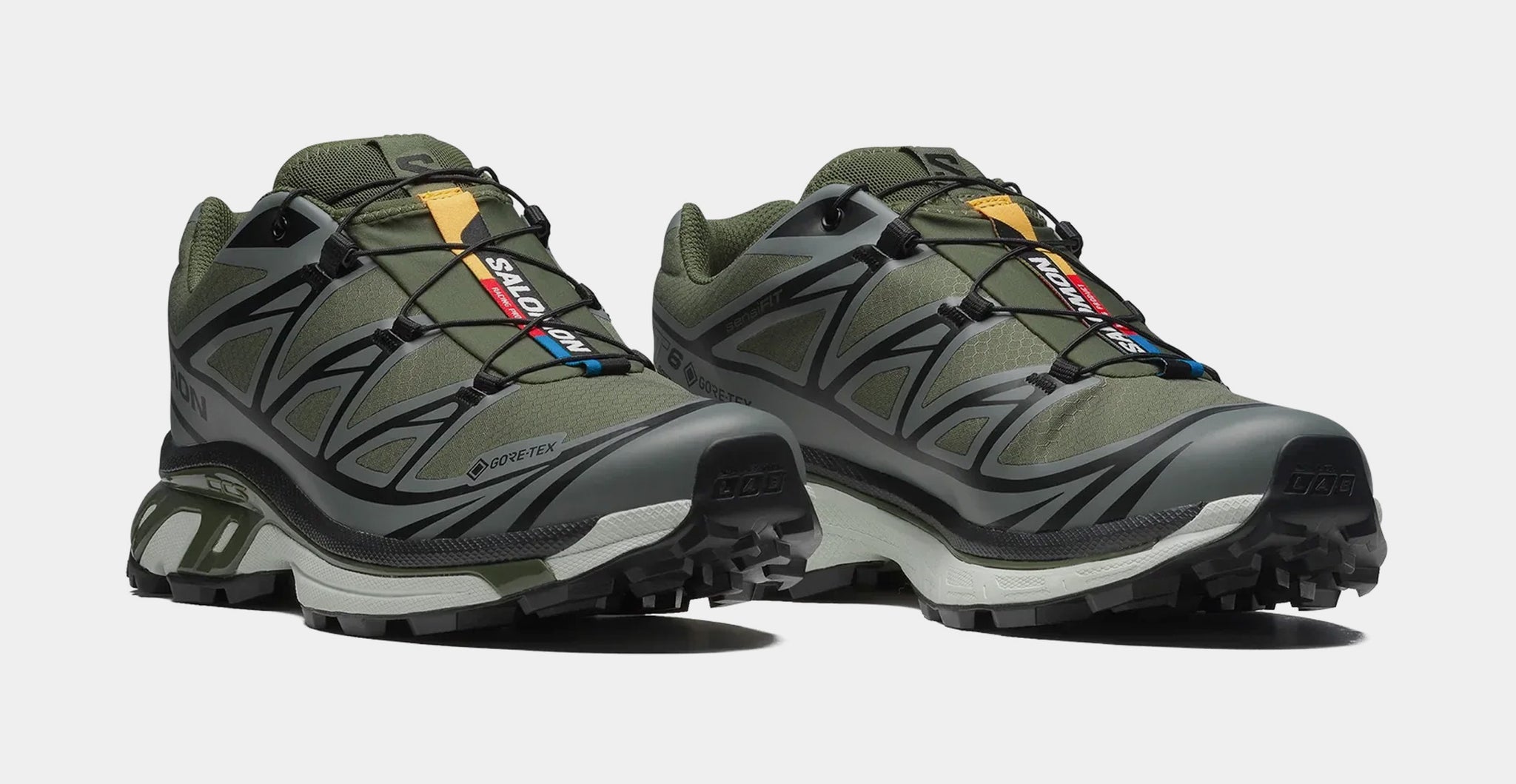Salomon XT-6 GORE-TEX Mens Running Shoes Olive Night Sedona Sage 