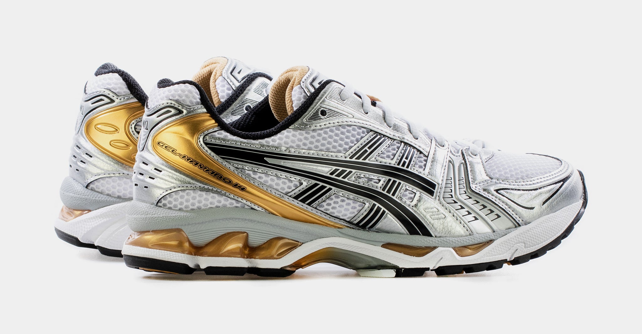 ASICS Gel Kayano 14 Mens Running Shoes White Pure Gold 1201A019 