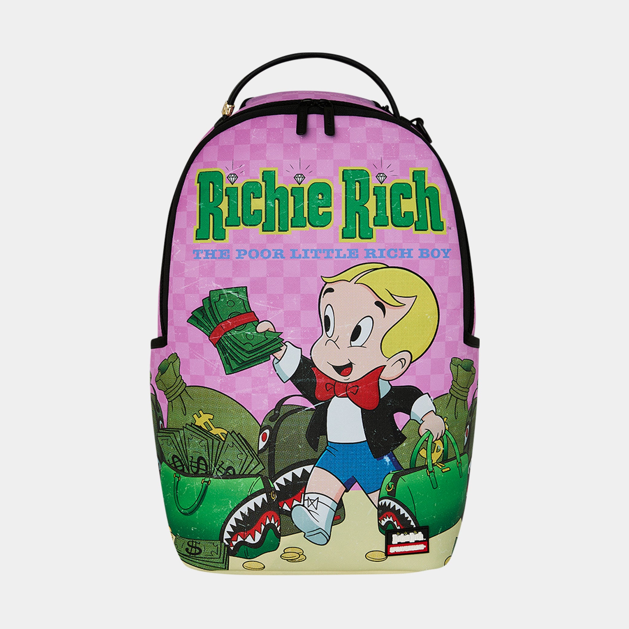 Sprayground Richie Rich Mens Backpack Pink Green 910B9136NSZ 