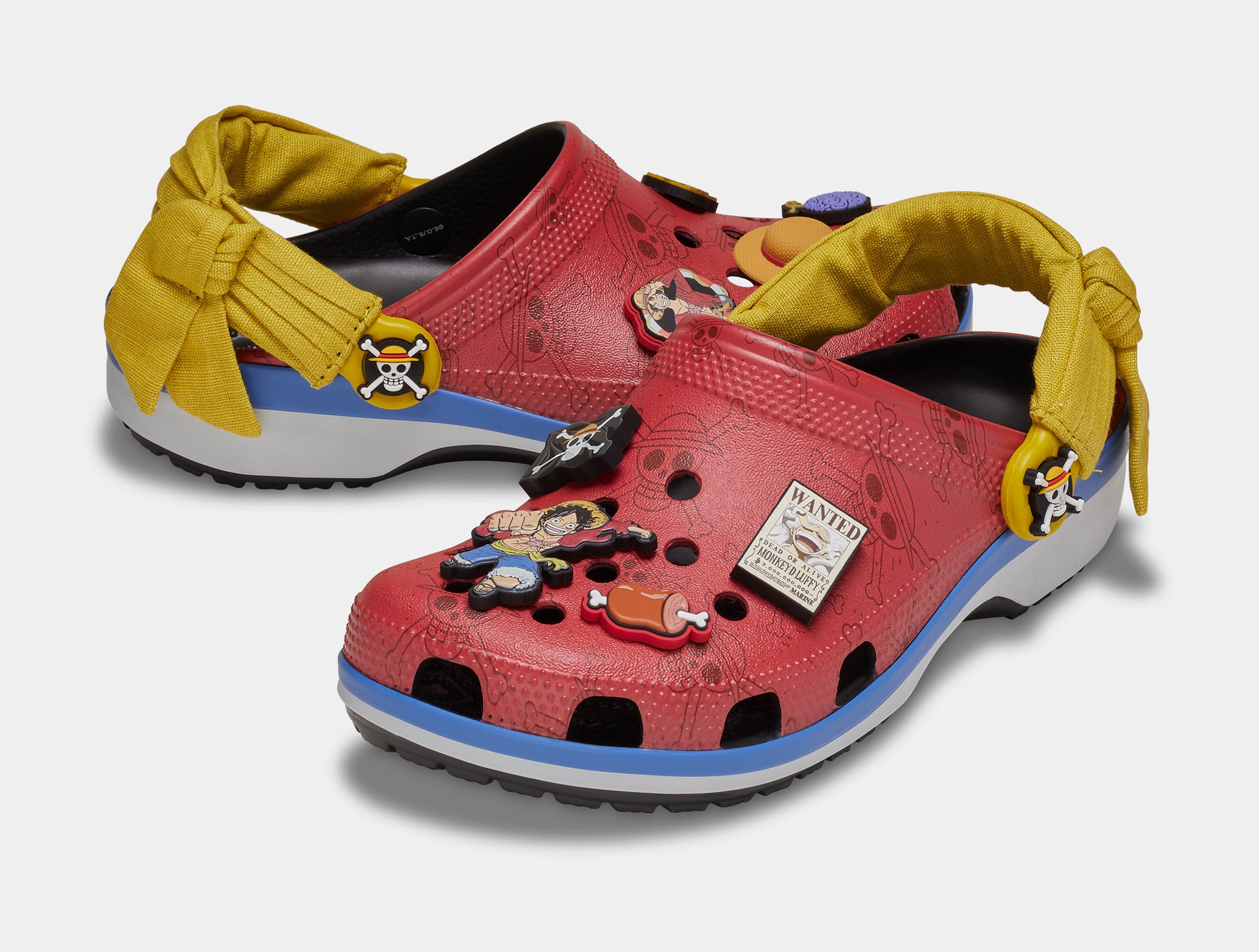 Crocs Classic Clog One Piece Monkey D Luffy Mens Sandals Red  display picture 2