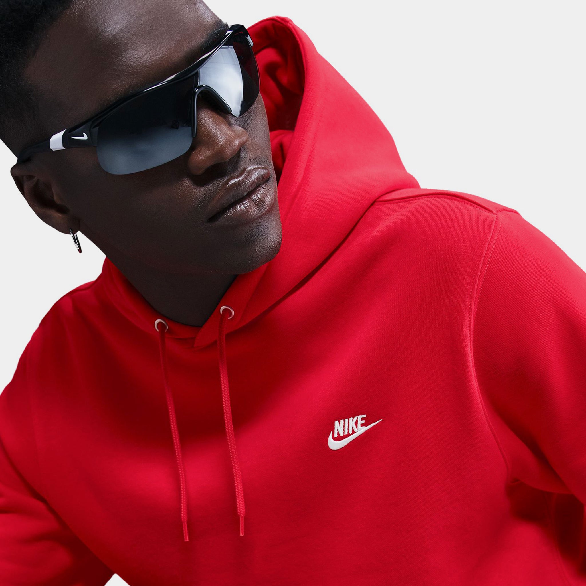 Nike Club Pullover Fleece Mens Hoodie University Red University