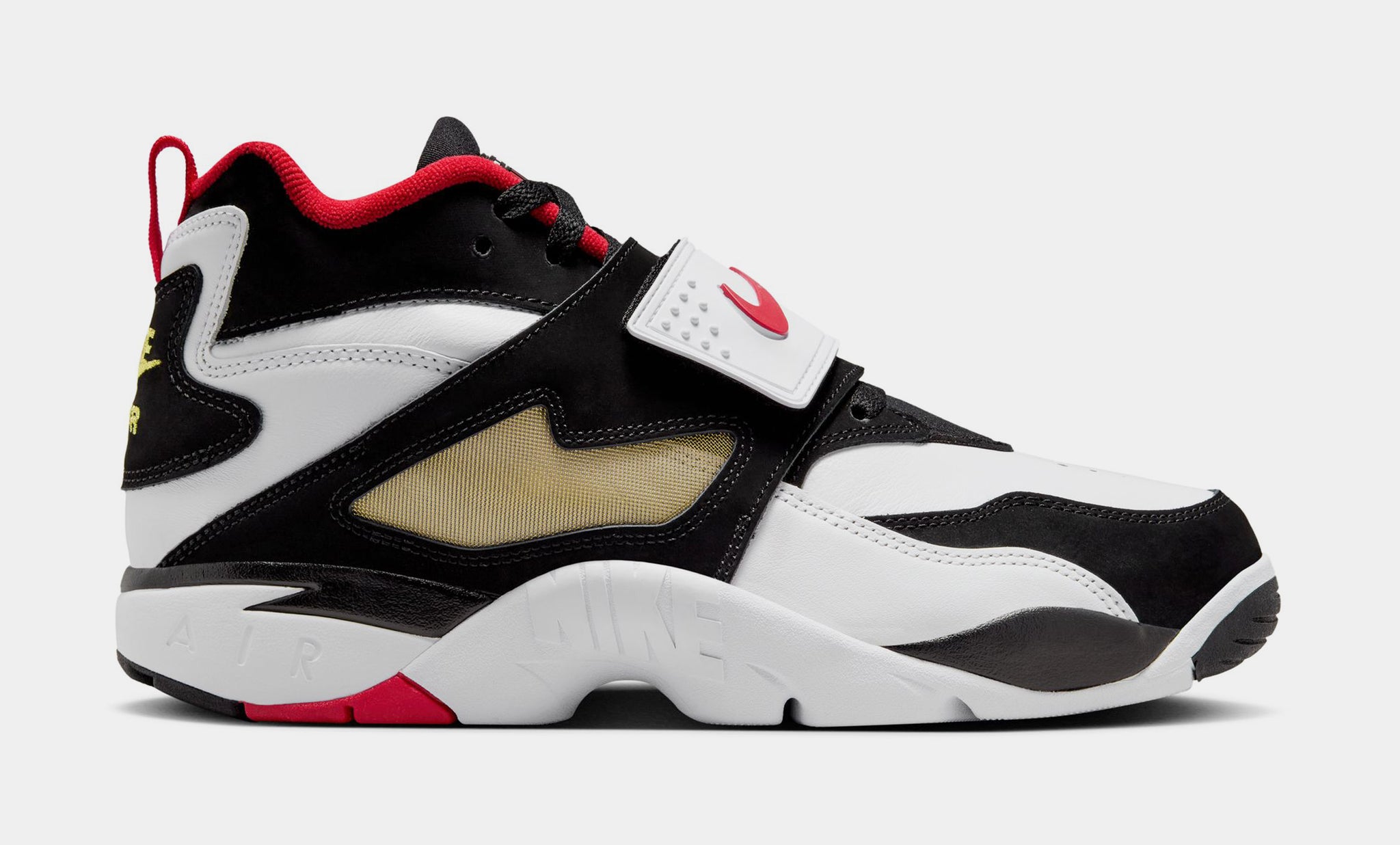 Nike Air Diamond Turf Mens Basketball Shoes White Fire Red Black