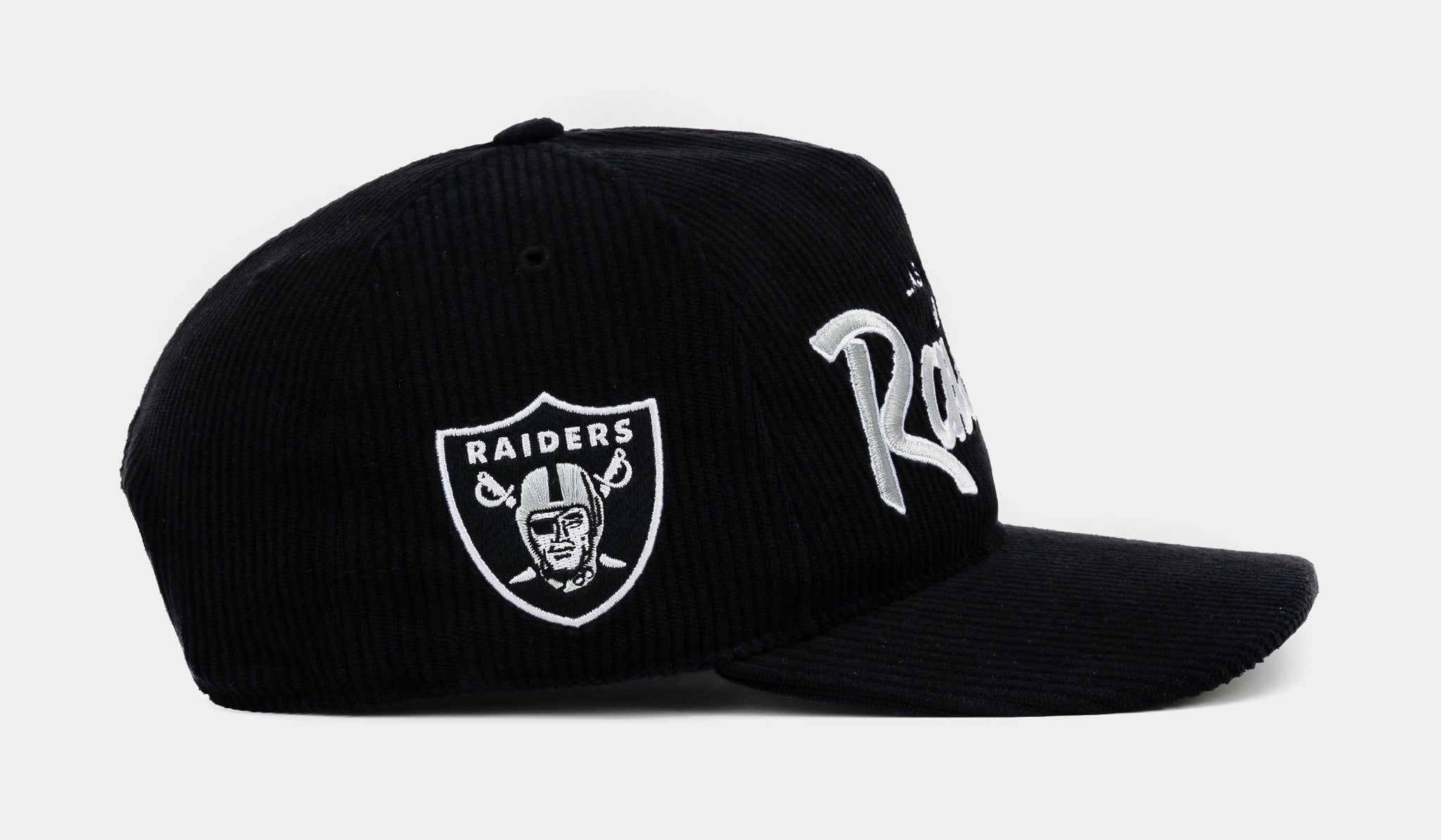 47 Las Vegas Raiders Corduroy Snapback Mens Hat Black Grey F