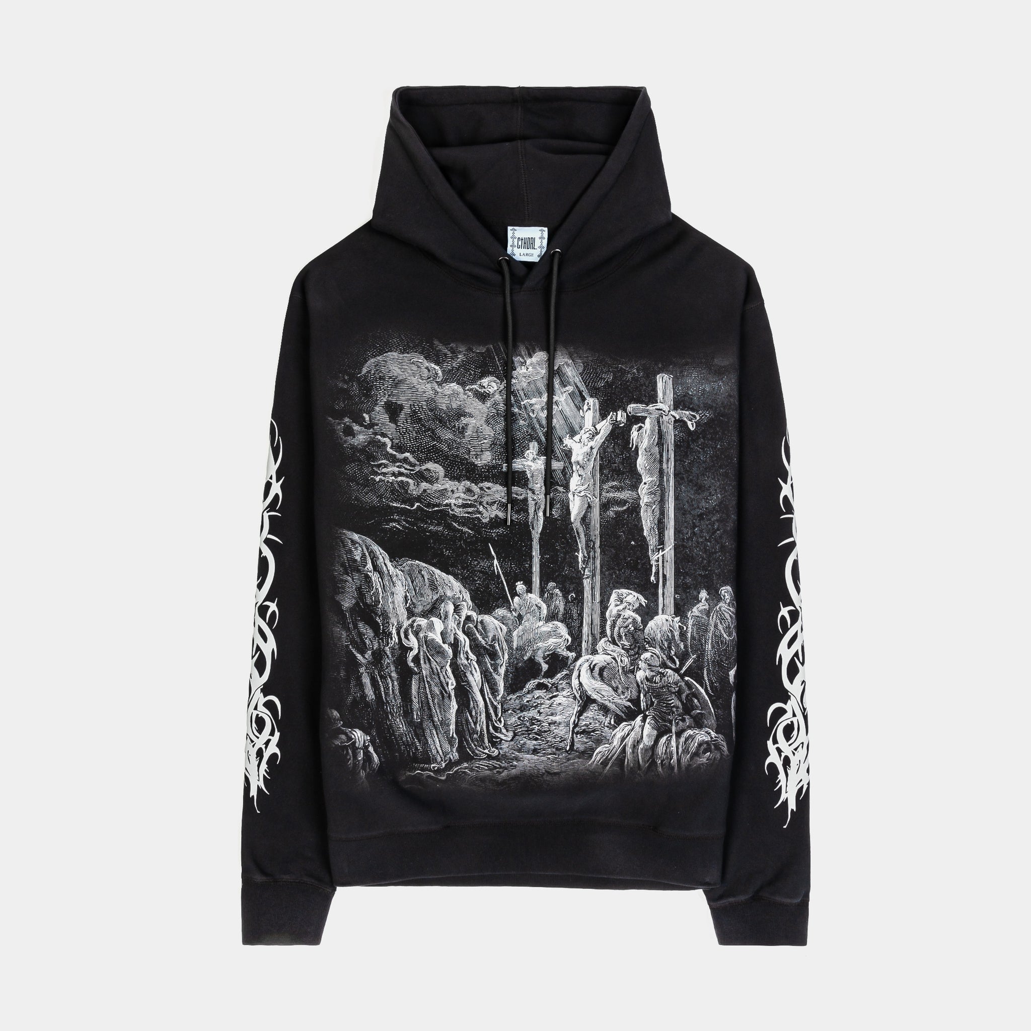 CTHDRL Sacrifice Pullover Mens Hoodie Washed Black MARH05 – Shoe 