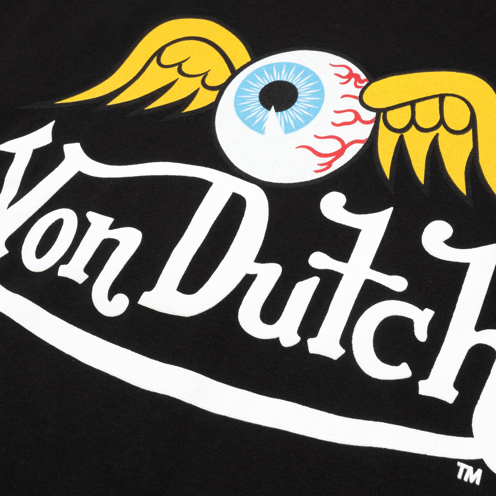 Von Dutch Flying Eye Mens Short Sleeve Shirt Black White